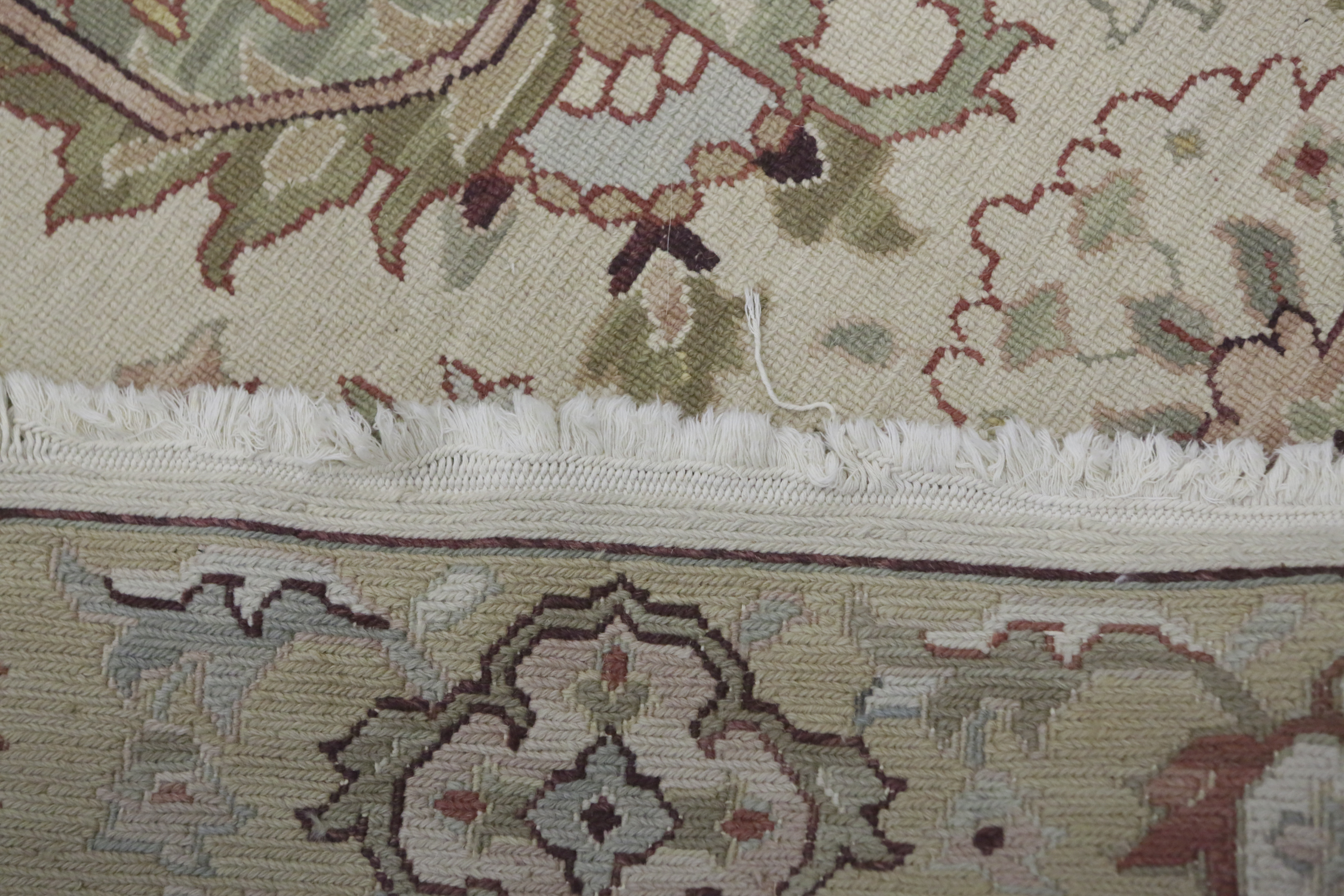 Handwoven Indian Wool Soumak Rug