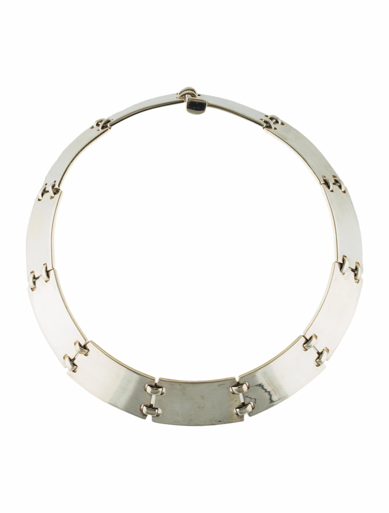 Hermès Sterling Silver Panel Choker