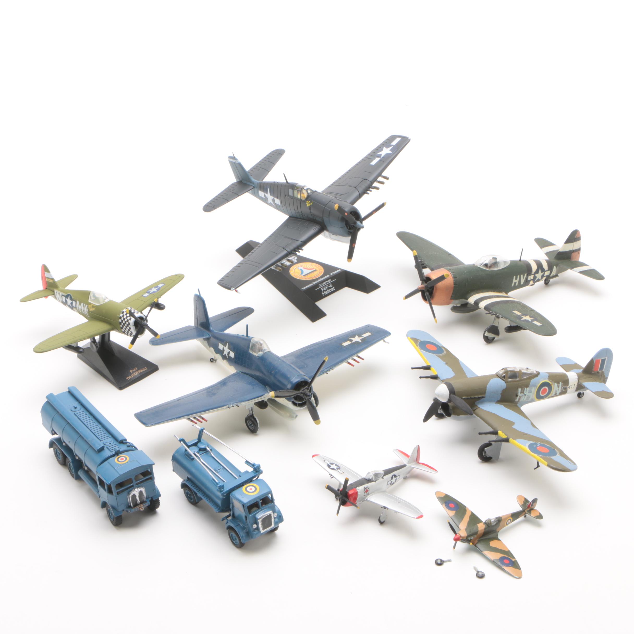 Grumman F6-F Hellcat and Other Replica Allied Airplanes and Vehicles