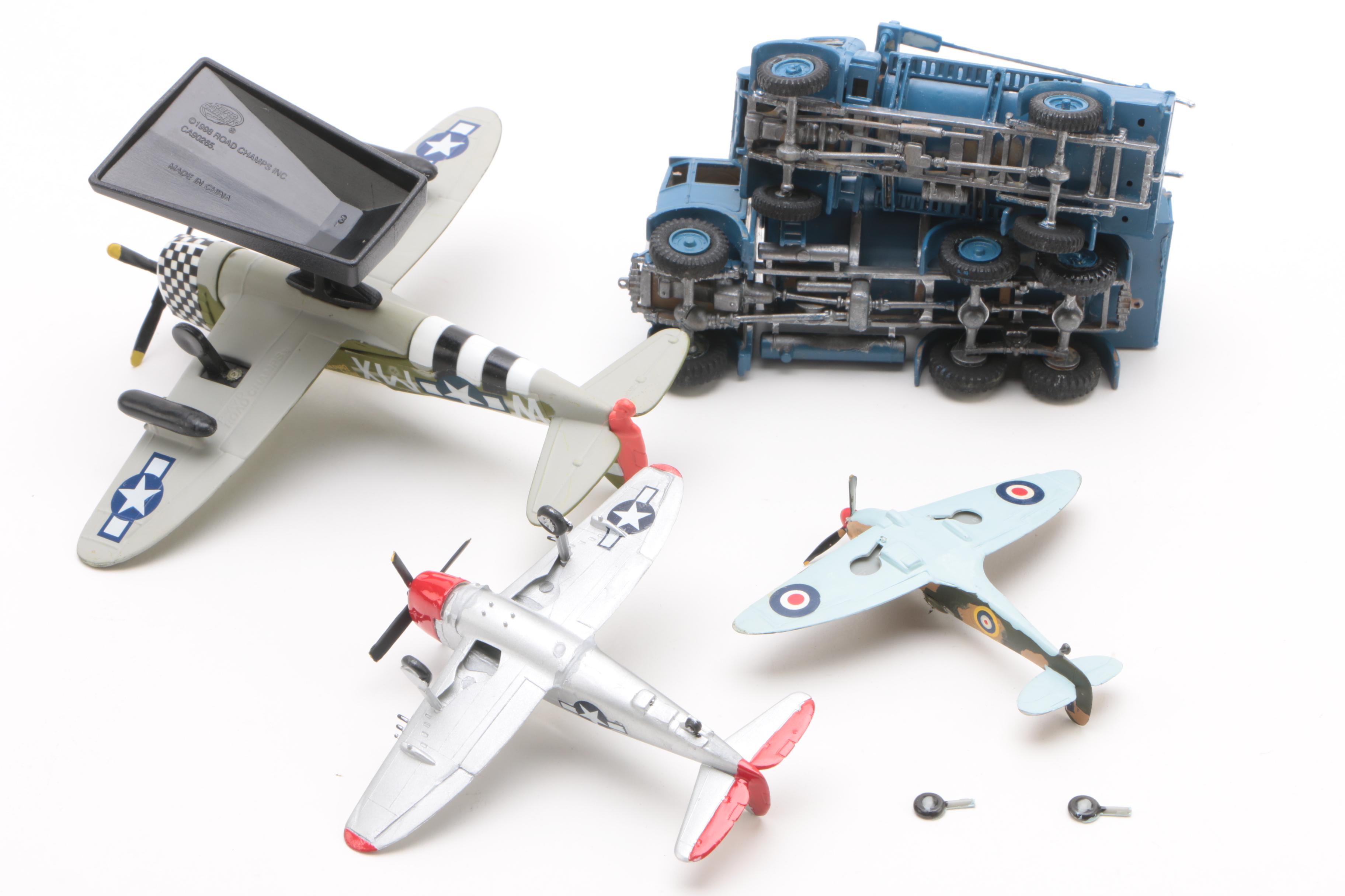 Grumman F6-F Hellcat and Other Replica Allied Airplanes and Vehicles