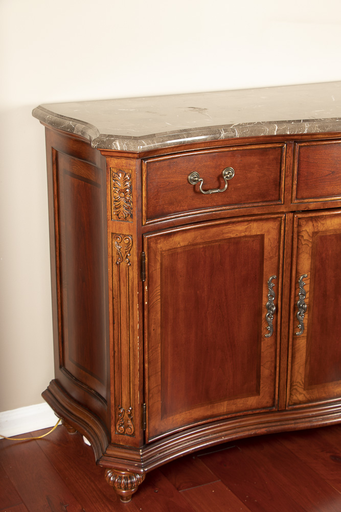 Regency Style "Manchester" Marble Top Buffet by Domain, 21st Century