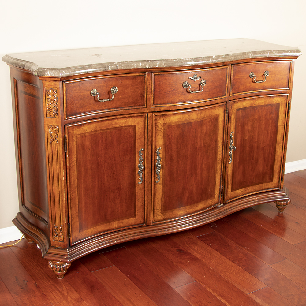 Regency Style "Manchester" Marble Top Buffet by Domain, 21st Century