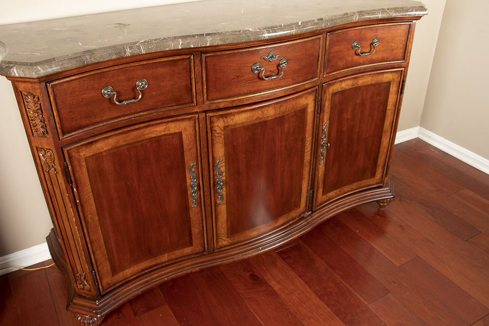 Regency Style "Manchester" Marble Top Buffet by Domain, 21st Century