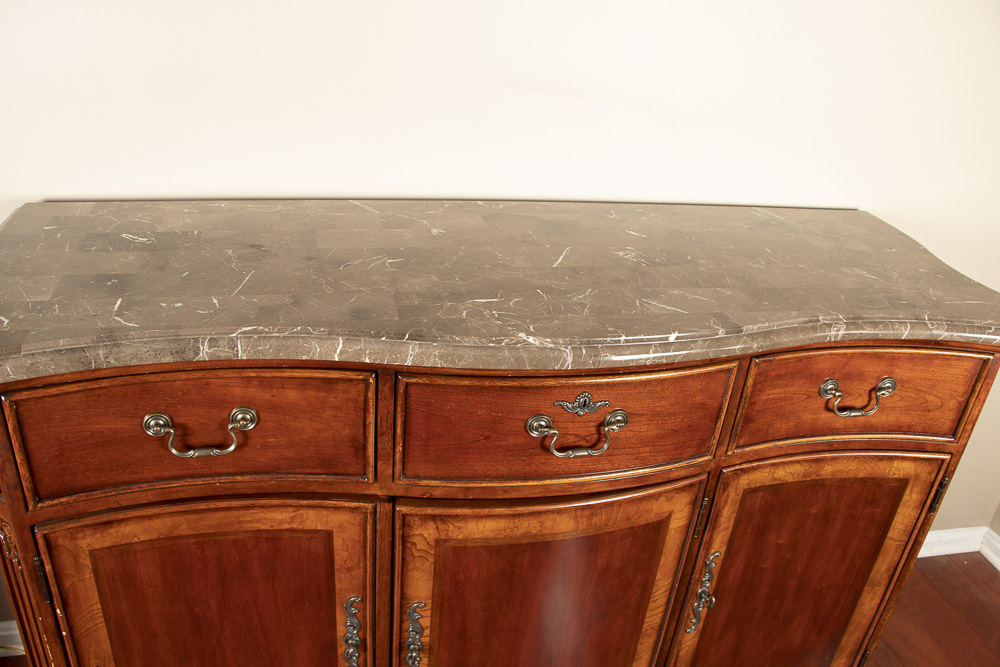 Regency Style "Manchester" Marble Top Buffet by Domain, 21st Century