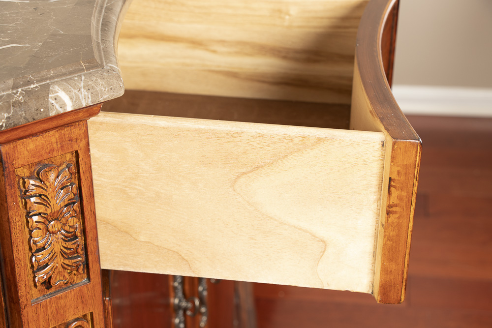 Regency Style "Manchester" Marble Top Buffet by Domain, 21st Century