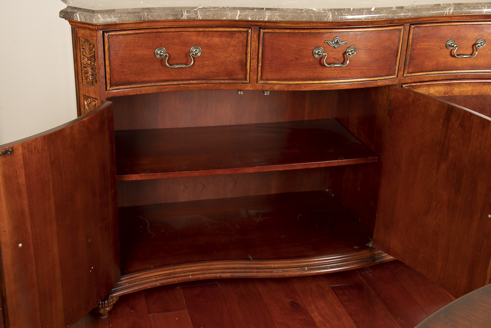 Regency Style "Manchester" Marble Top Buffet by Domain, 21st Century