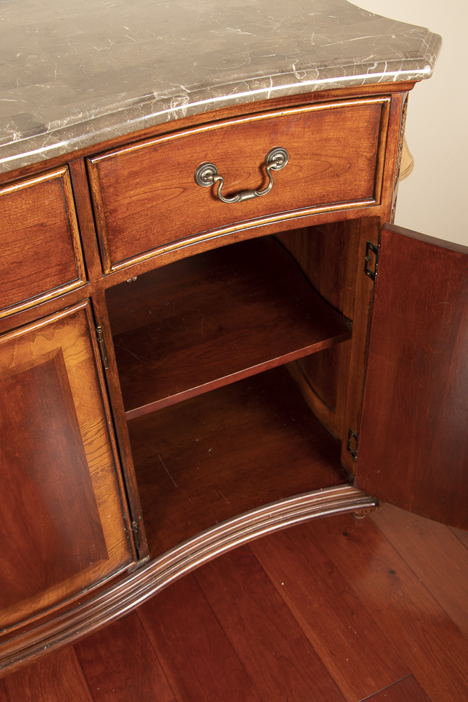 Regency Style "Manchester" Marble Top Buffet by Domain, 21st Century