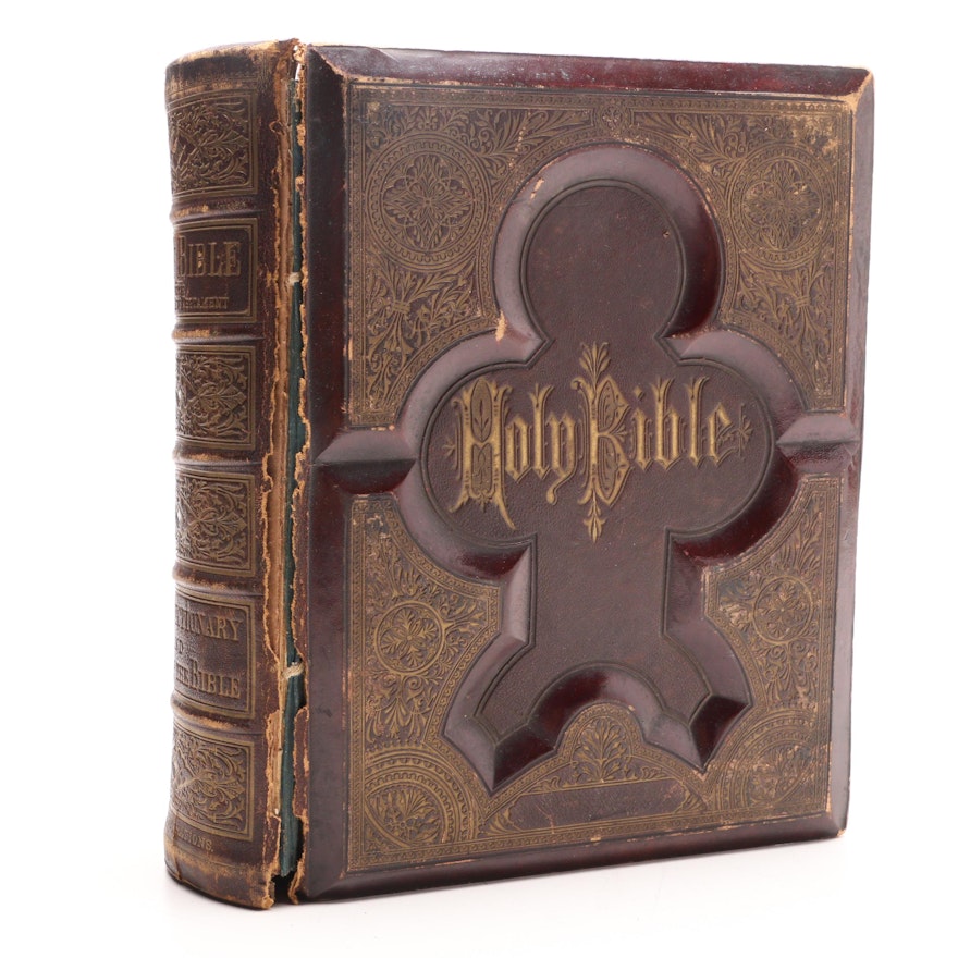 1877 Embossed Leather Bound Bible
