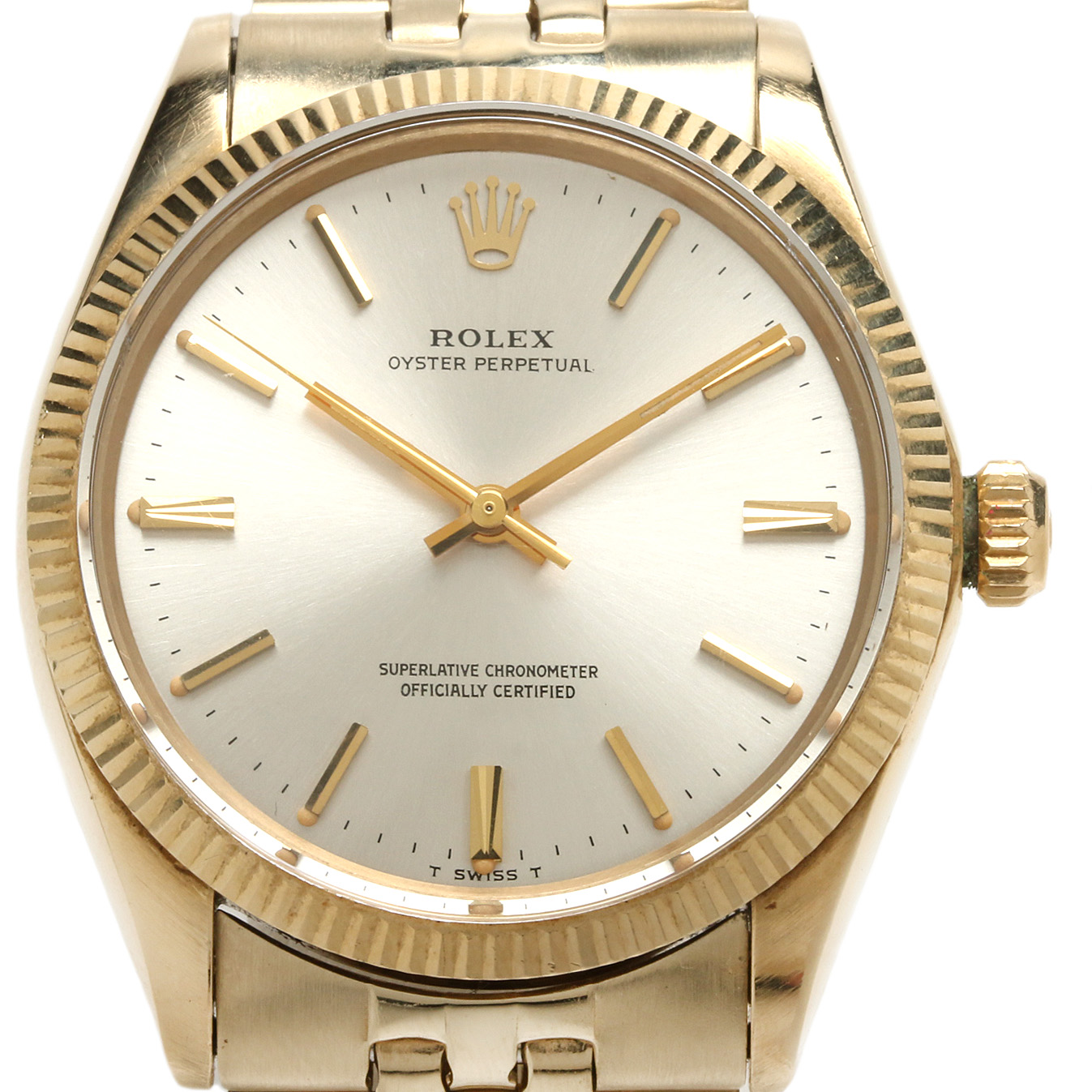 1969 Rolex Oyster Perpetual 14K Yellow Gold Automatic Watch