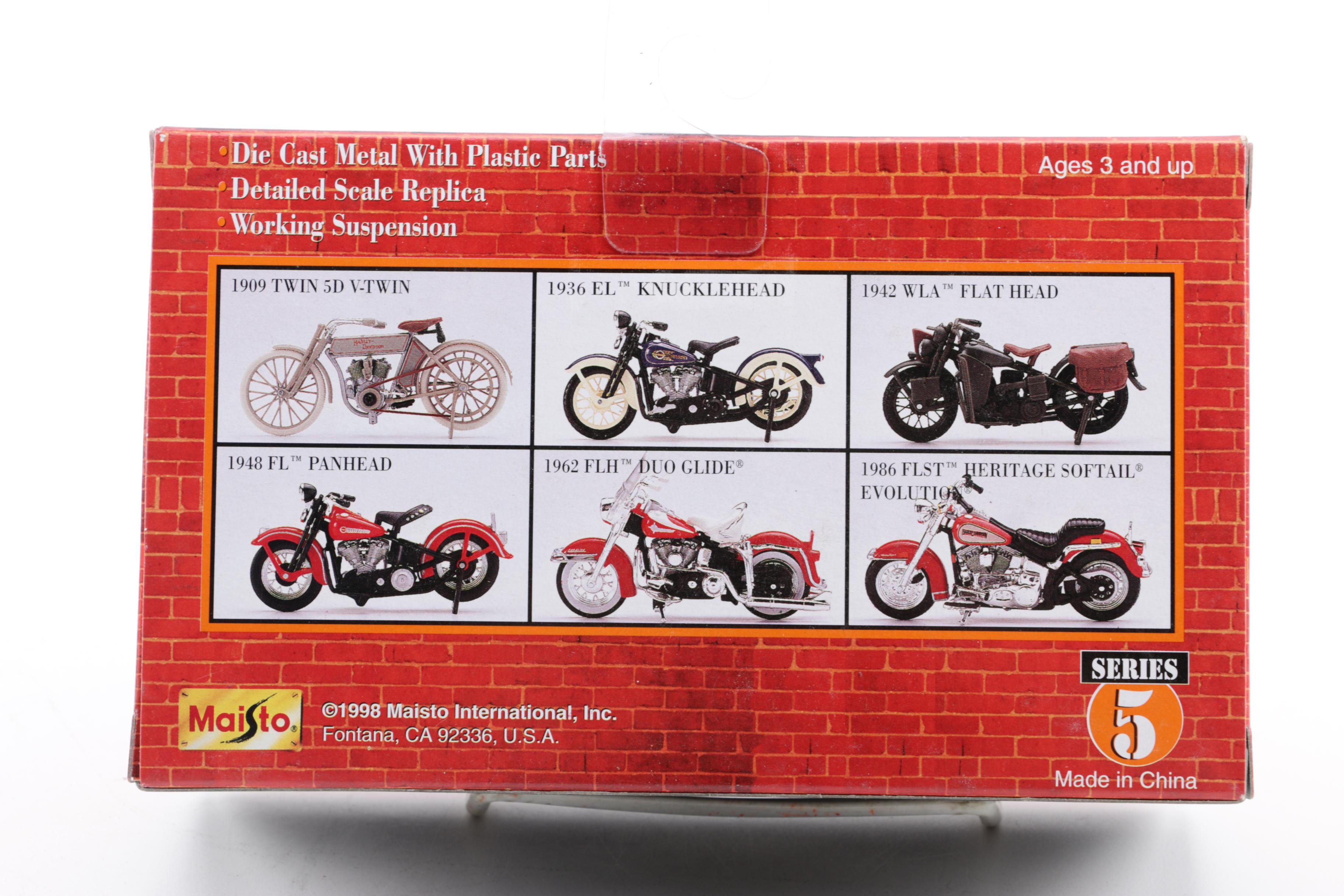 Die-Cast Harley Davidson Motorcycles
