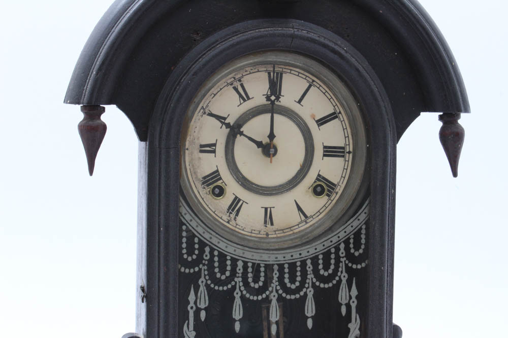 Antique William L. Gilbert “Parisian” Mantel Clock with Jenny Lind Carving