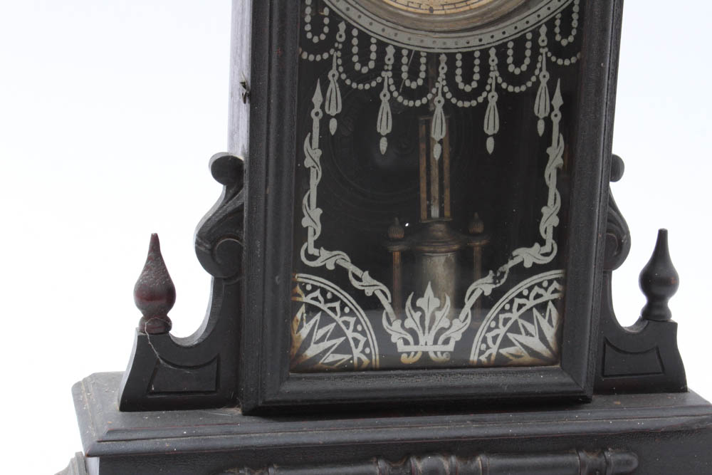 Antique William L. Gilbert “Parisian” Mantel Clock with Jenny Lind Carving