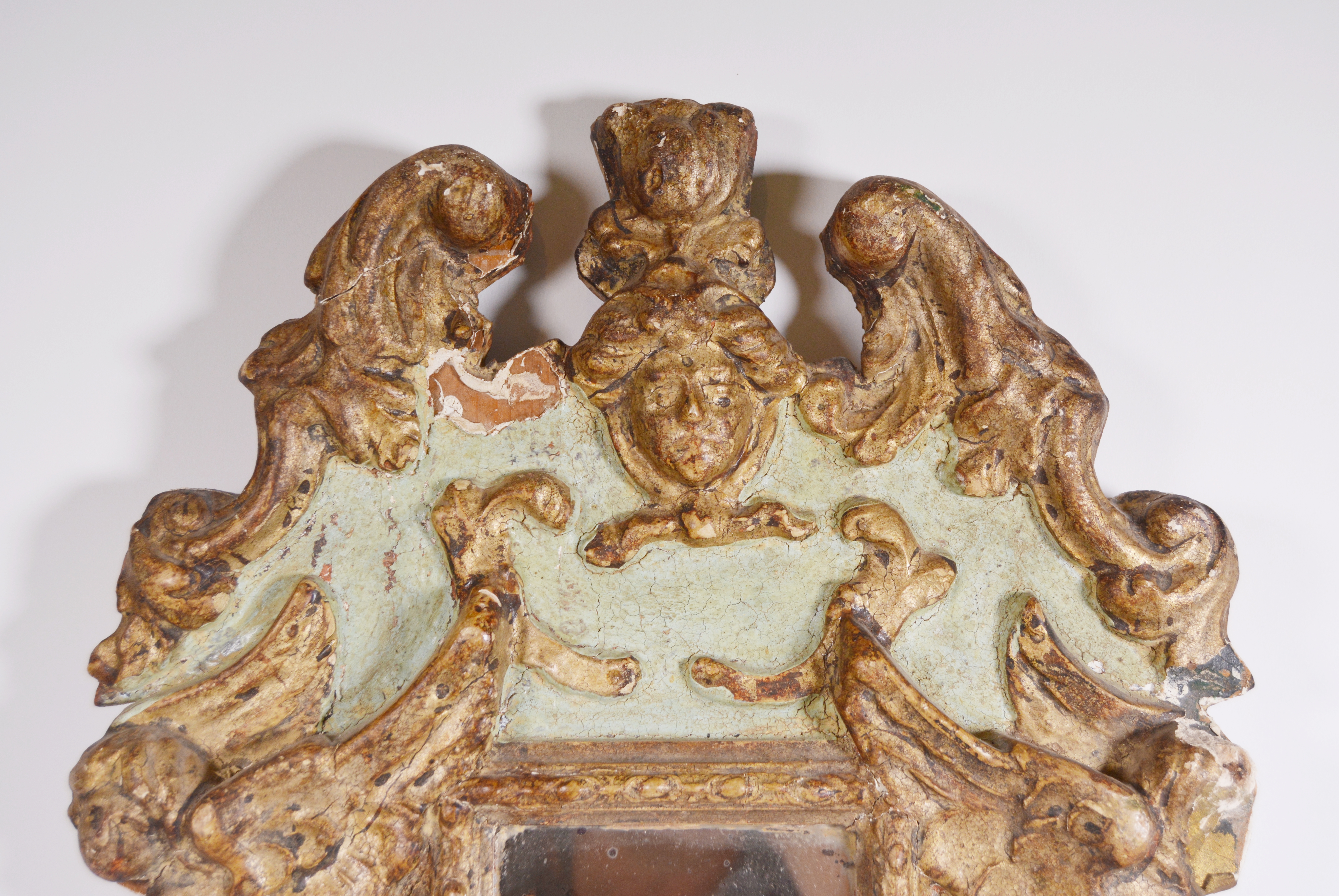 Italianate Gilt Gesso and Wood Wall Mirror