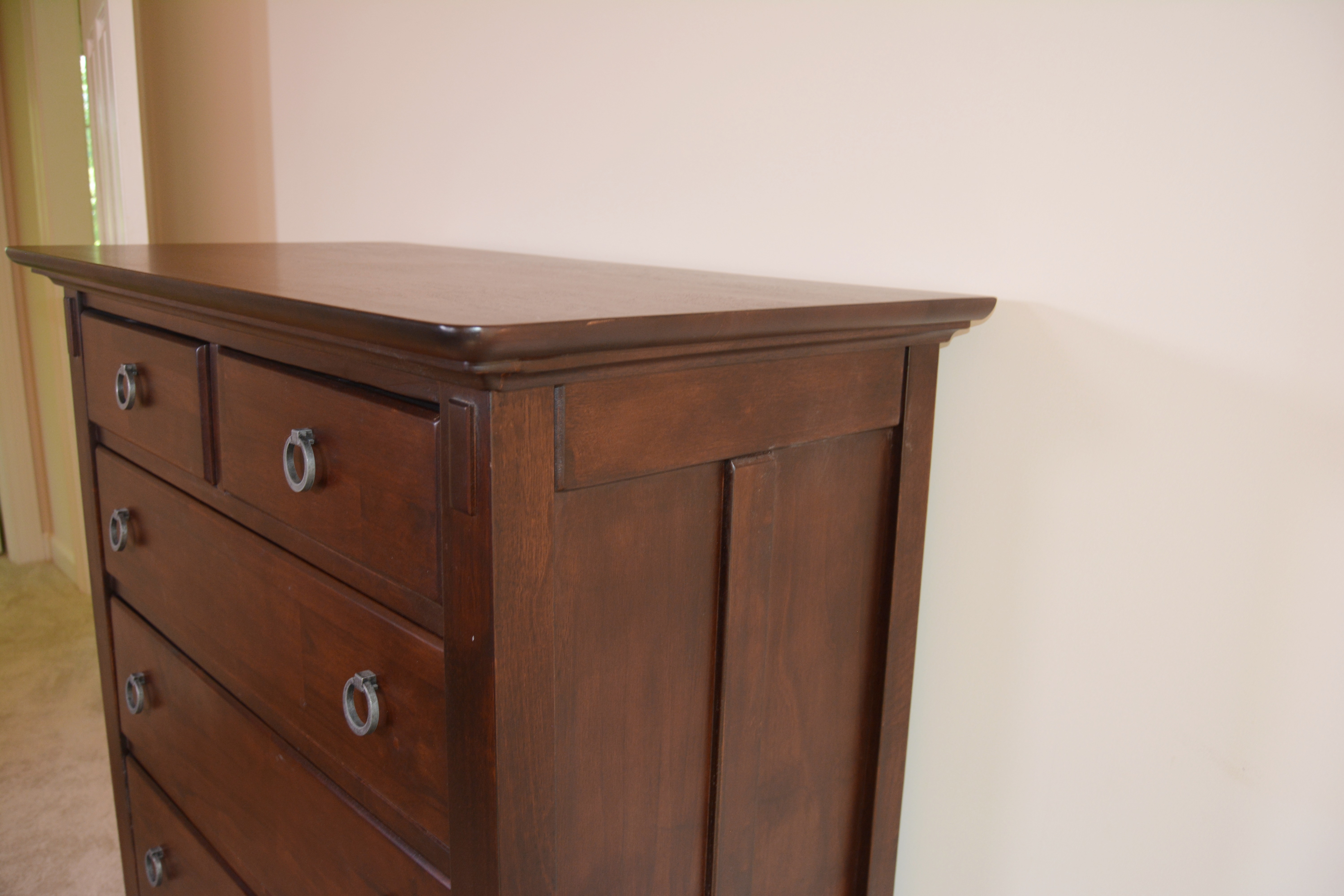 Mission Style Birch Chest of Drawers by American Signature, Late 20th Century