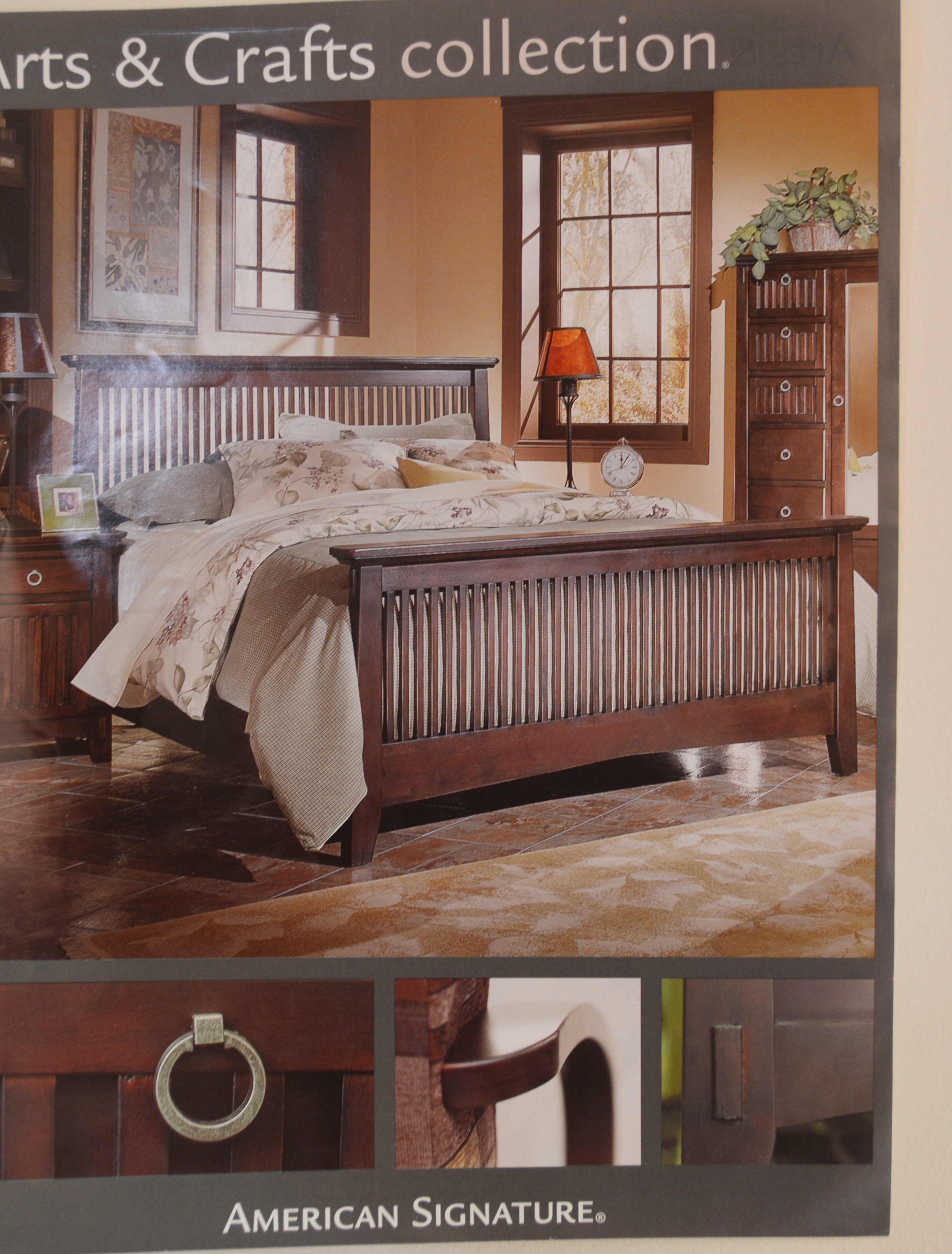 Mission Style Birch Chest of Drawers by American Signature, Late 20th Century