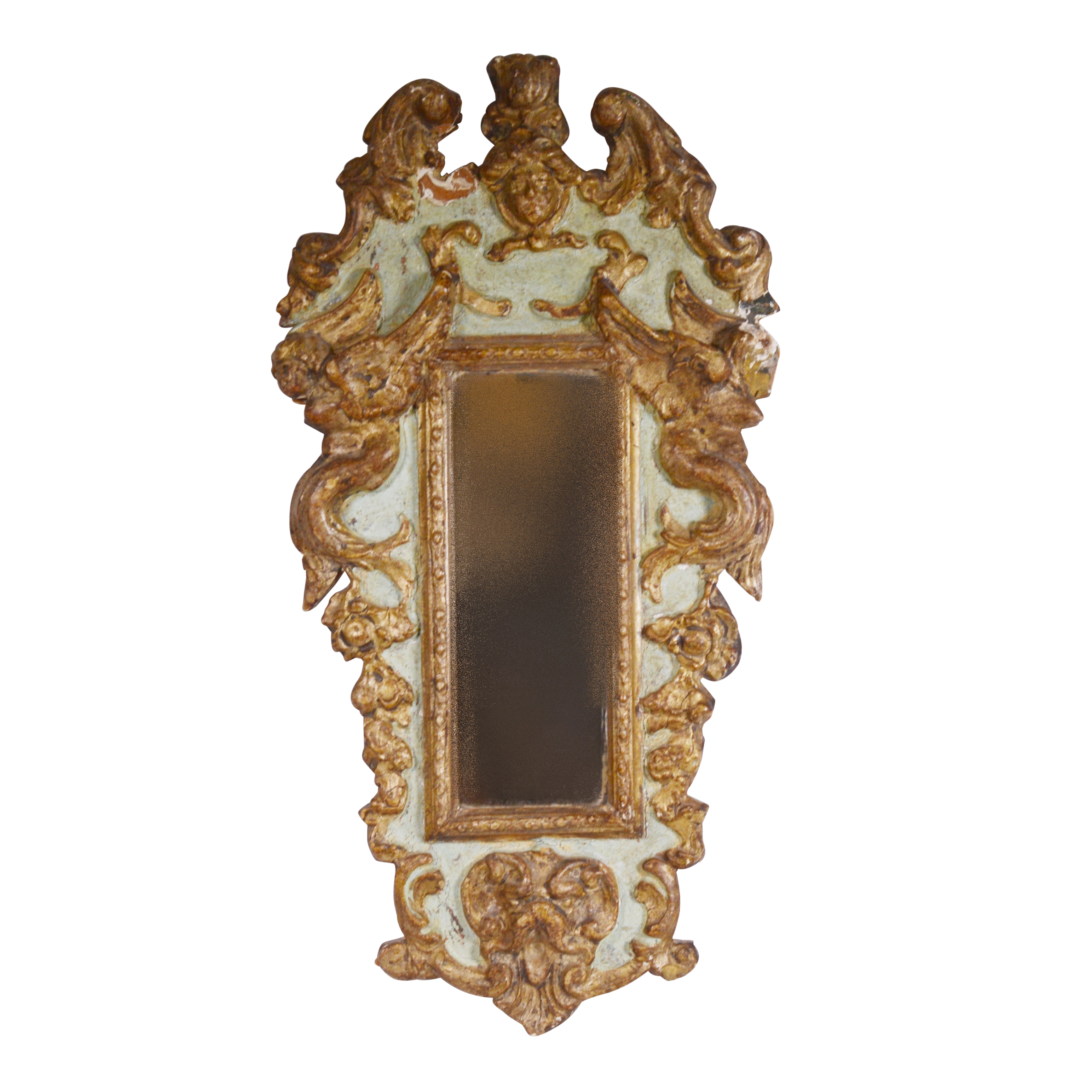 Italianate Gilt Gesso and Wood Wall Mirror