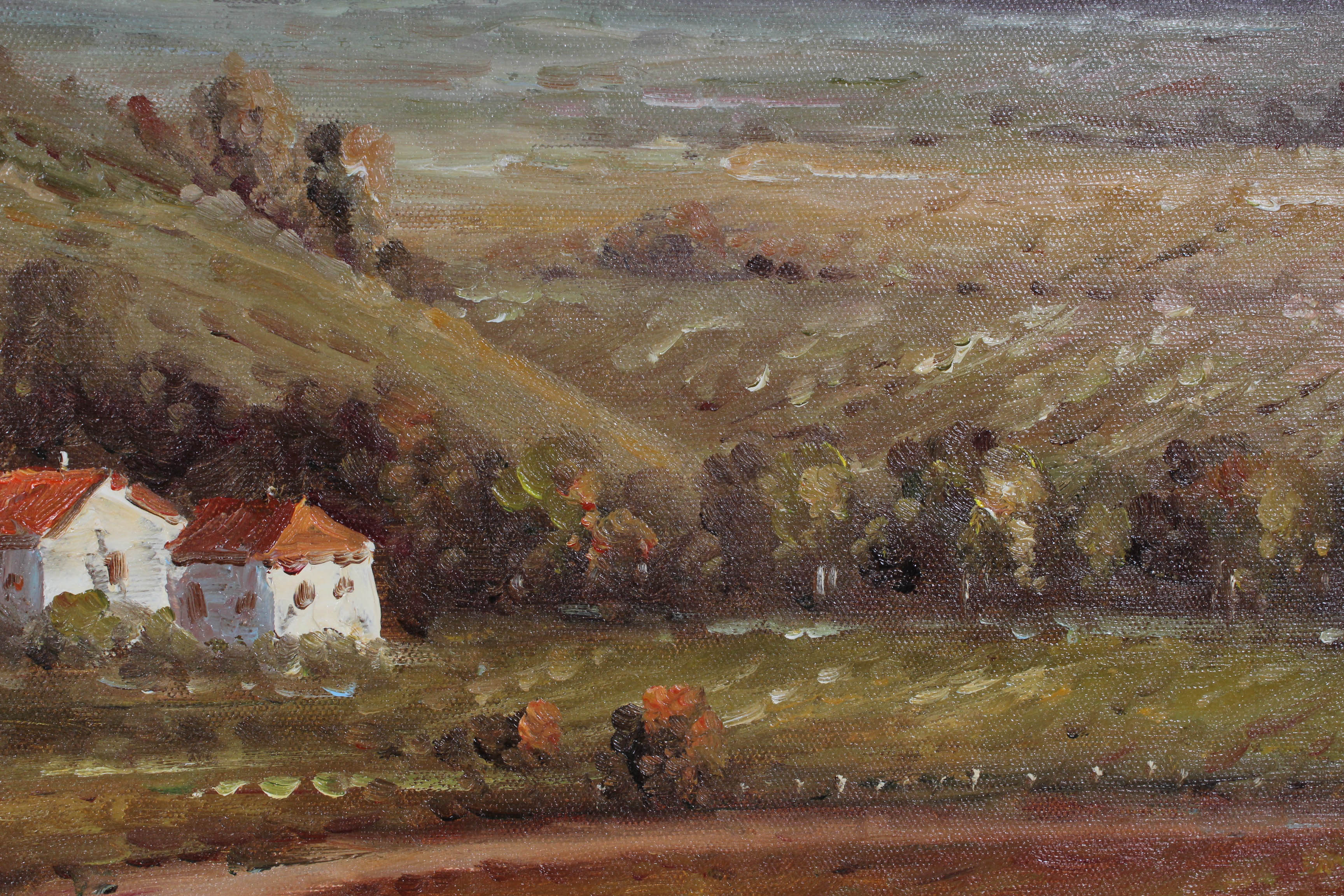 G. Dorian Oil Painting of Vineyard