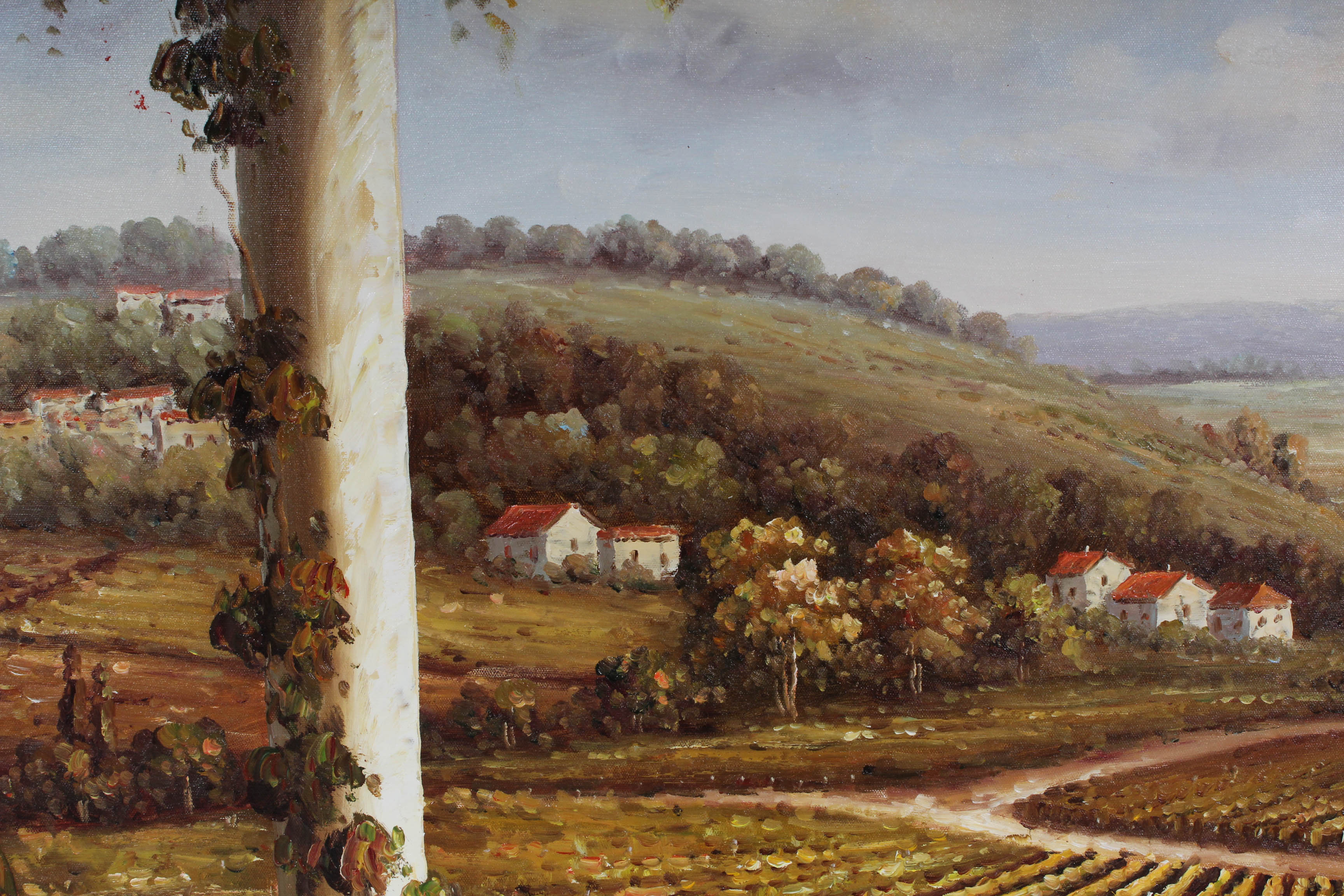 G. Dorian Oil Painting of Vineyard