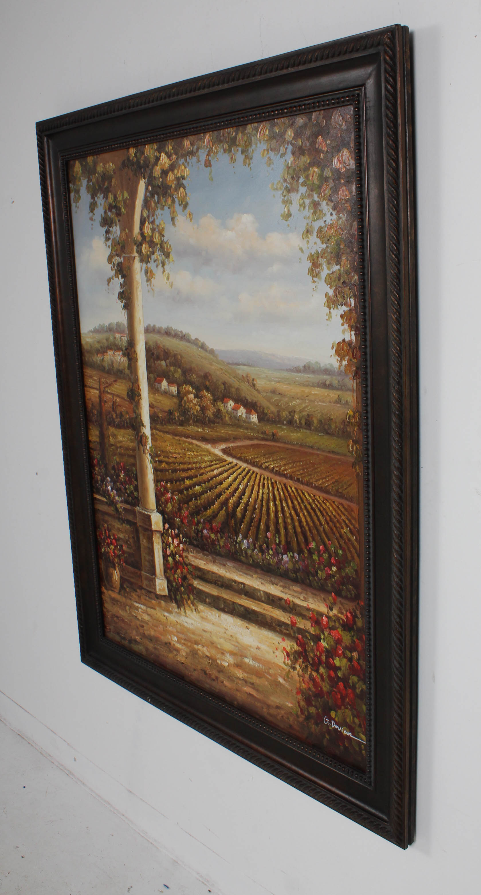 G. Dorian Oil Painting of Vineyard