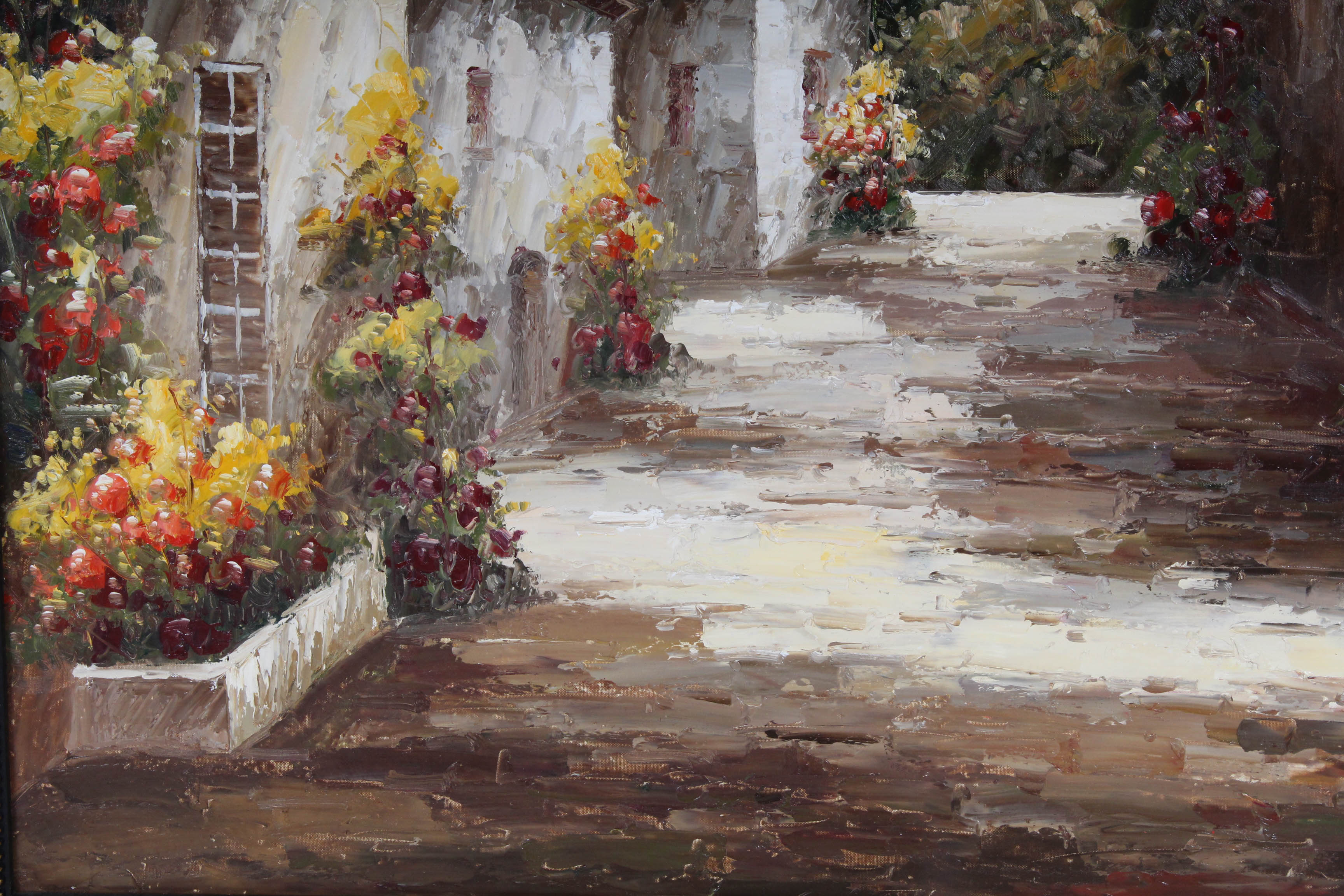 G. Dorian Oil Painting of Seaside Village