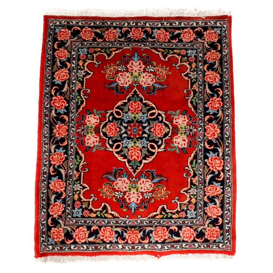 Hand-Knotted Persian Tabriz Accent Rug