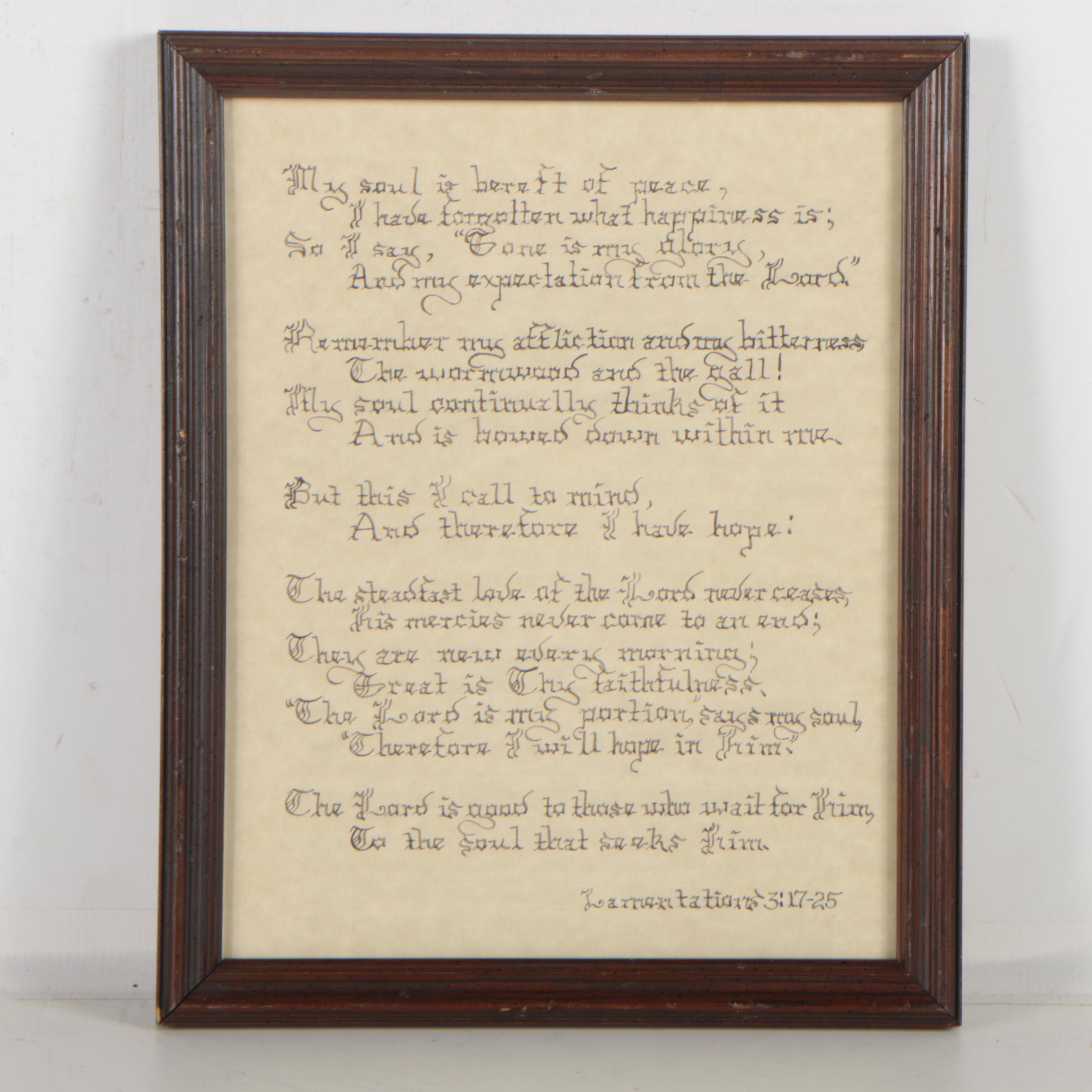 Johnson Gordon Co. Lithograph with Letterpress and Handwritten Quotes