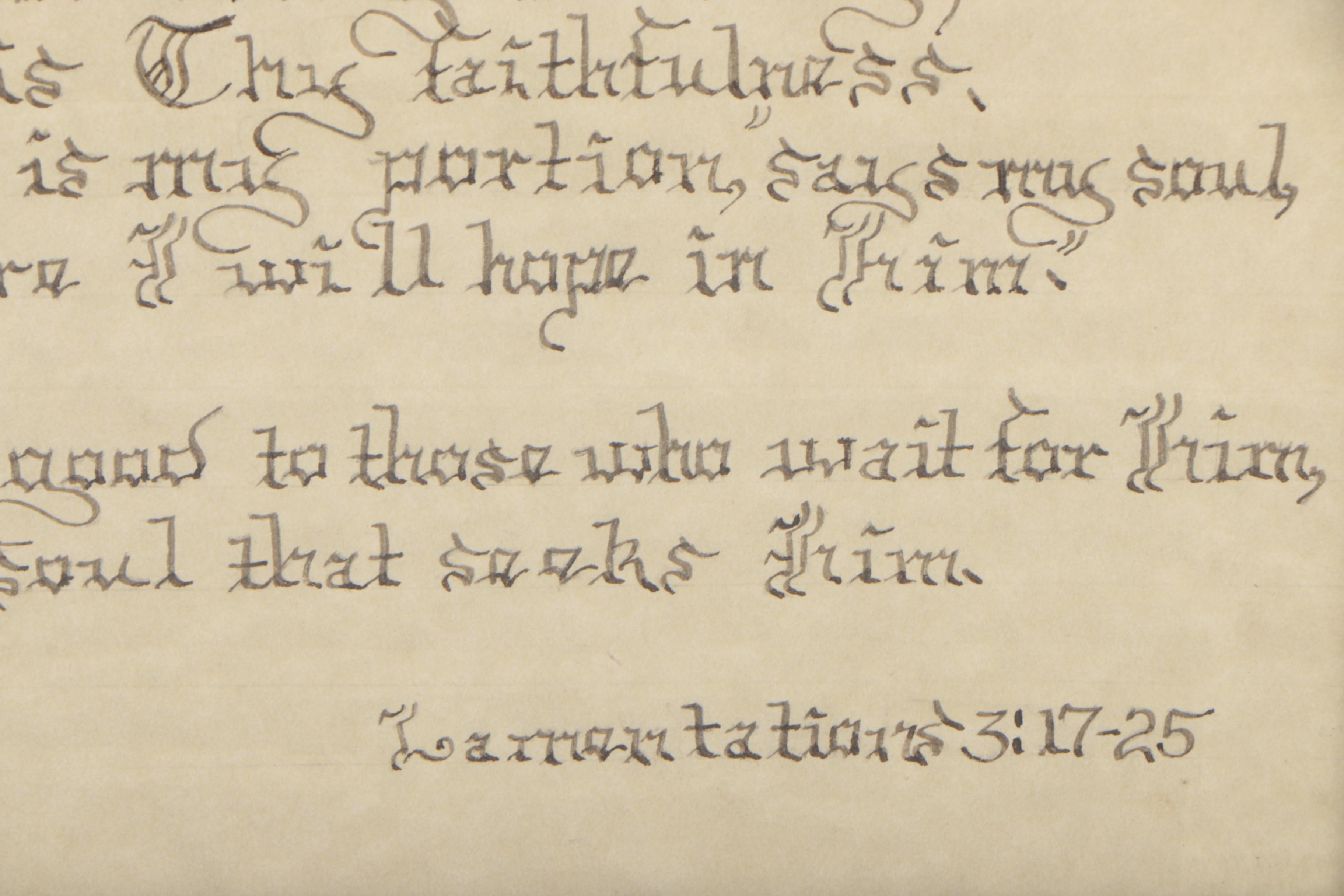 Johnson Gordon Co. Lithograph with Letterpress and Handwritten Quotes