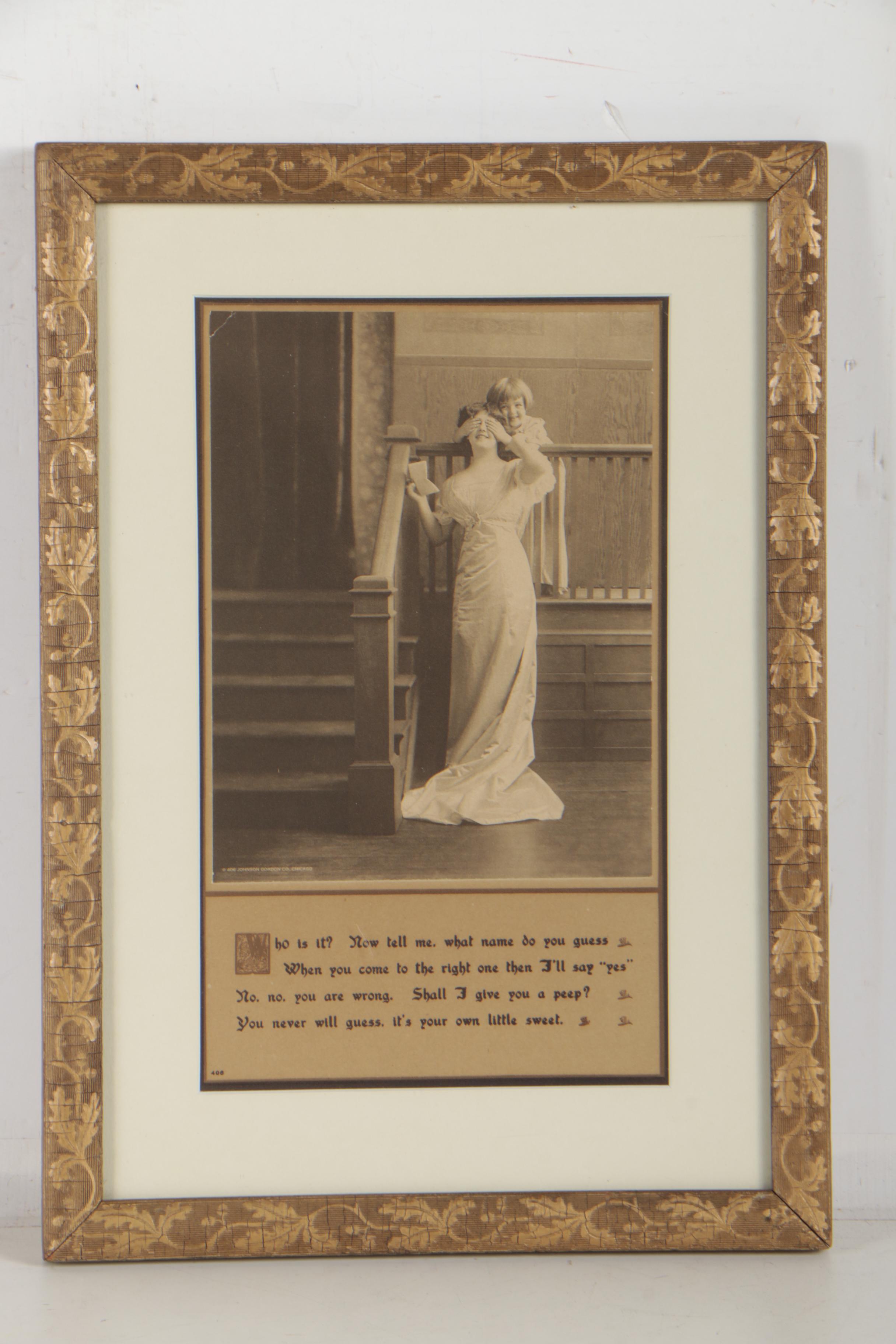 Johnson Gordon Co. Lithograph with Letterpress and Handwritten Quotes