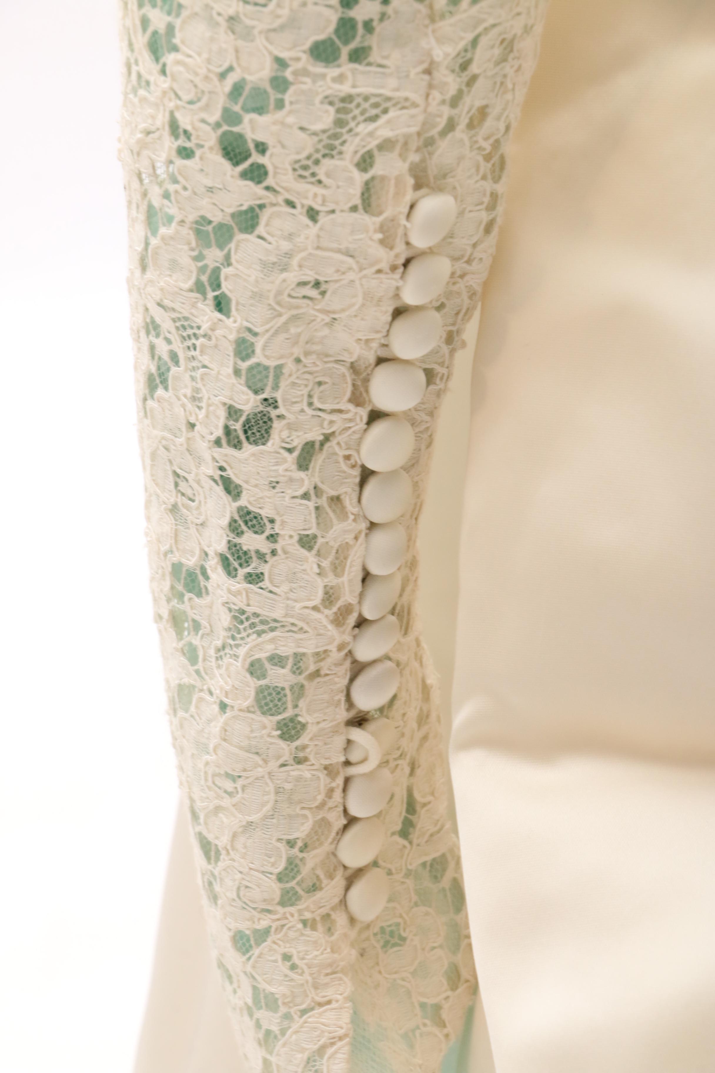 Vintage Gowns by Priscilla of Boston Wedding Gown with Lace and