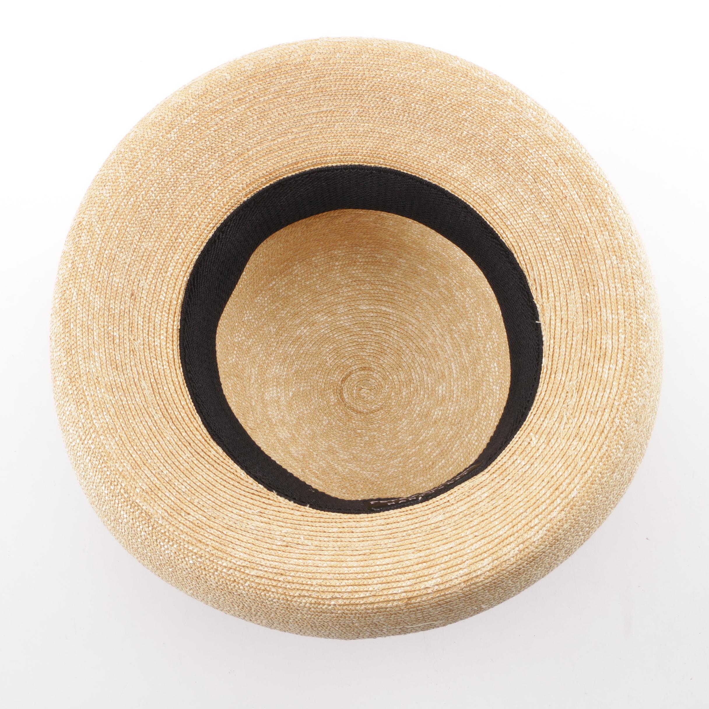 Peter Beaton of Nantucket Woven Straw Hat with Black Grosgrain Band
