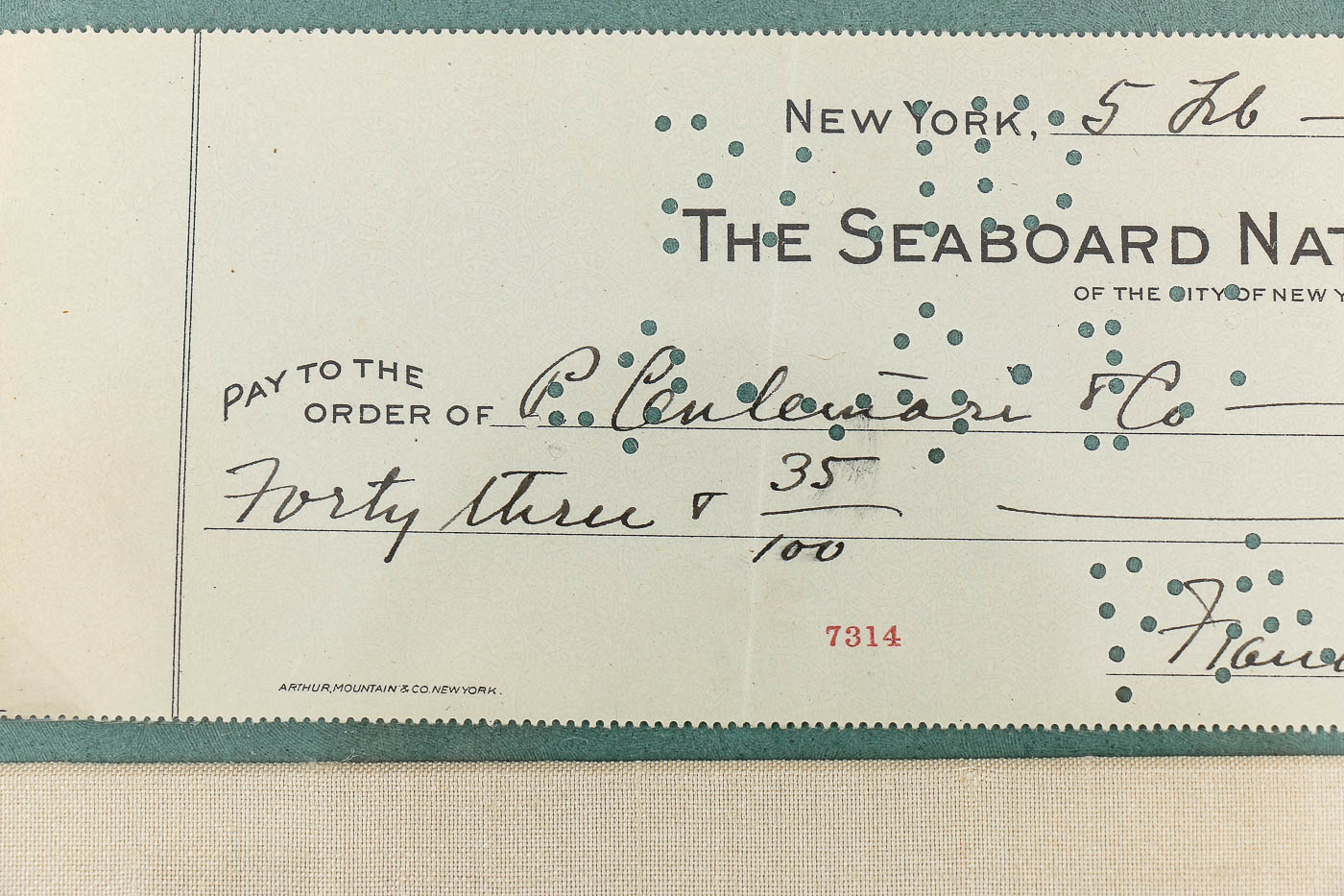 Grover Cleveland Autograph Letter Signed and Francis Cleveland Signed Check