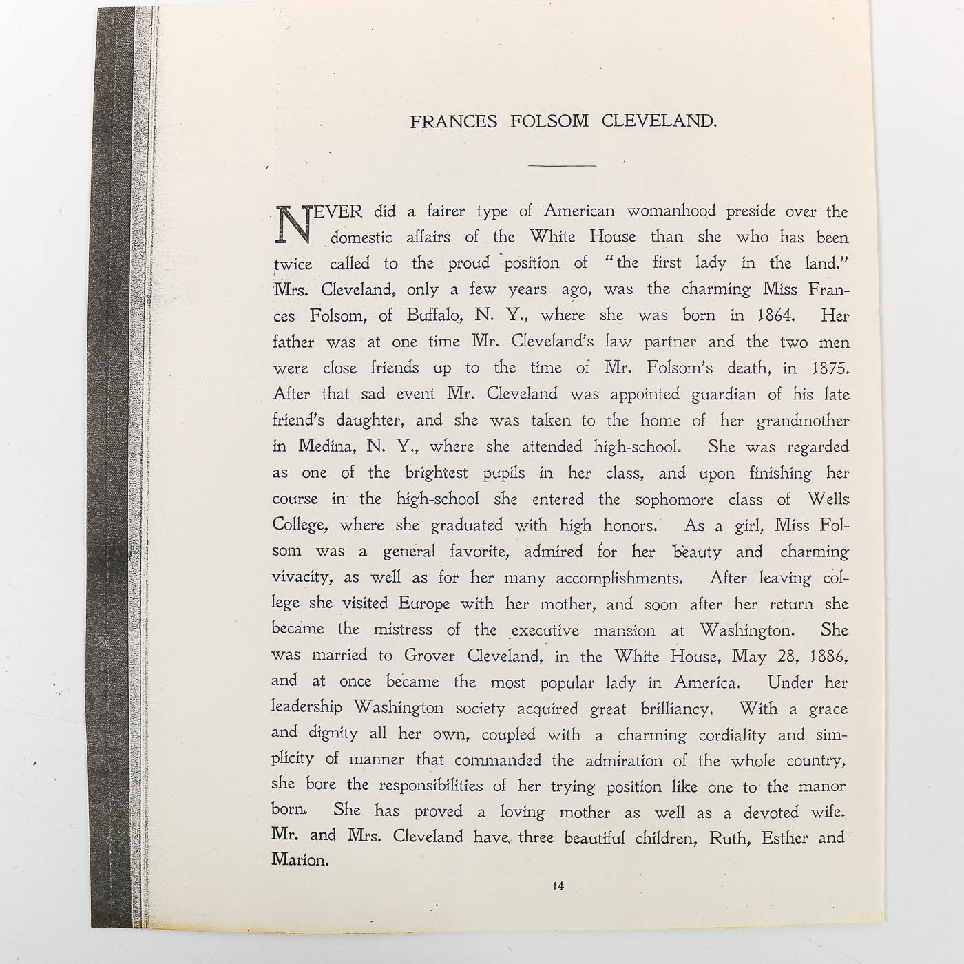 Grover Cleveland Autograph Letter Signed and Francis Cleveland Signed Check