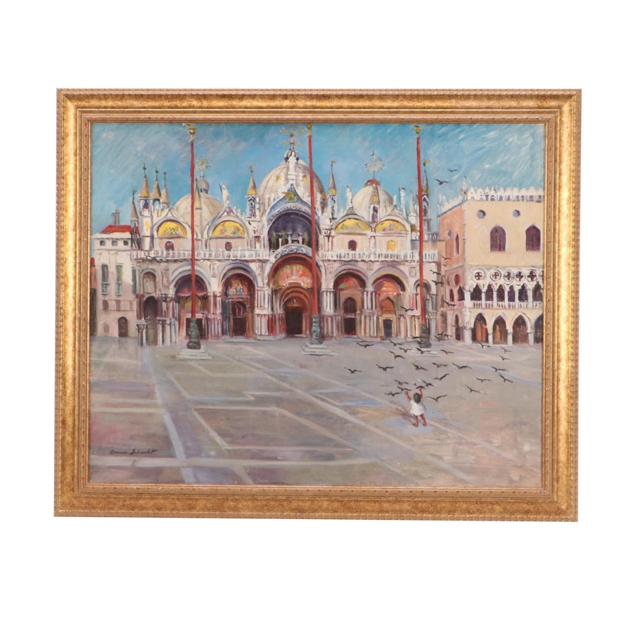 Louise Schacht Oil Painting of Basilica di San Marco, Venice