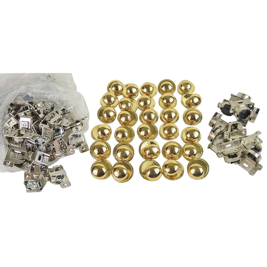 Solid Brass Drawer Knobs and Assorted Hinges