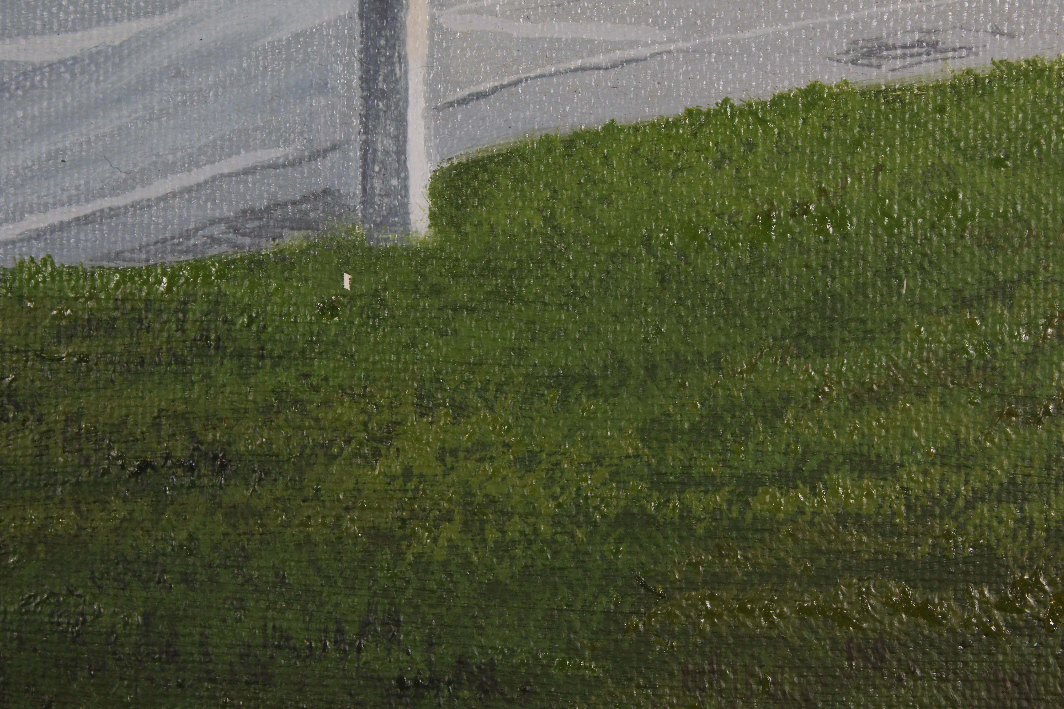 20th Century Oil Painting of European Street Scene