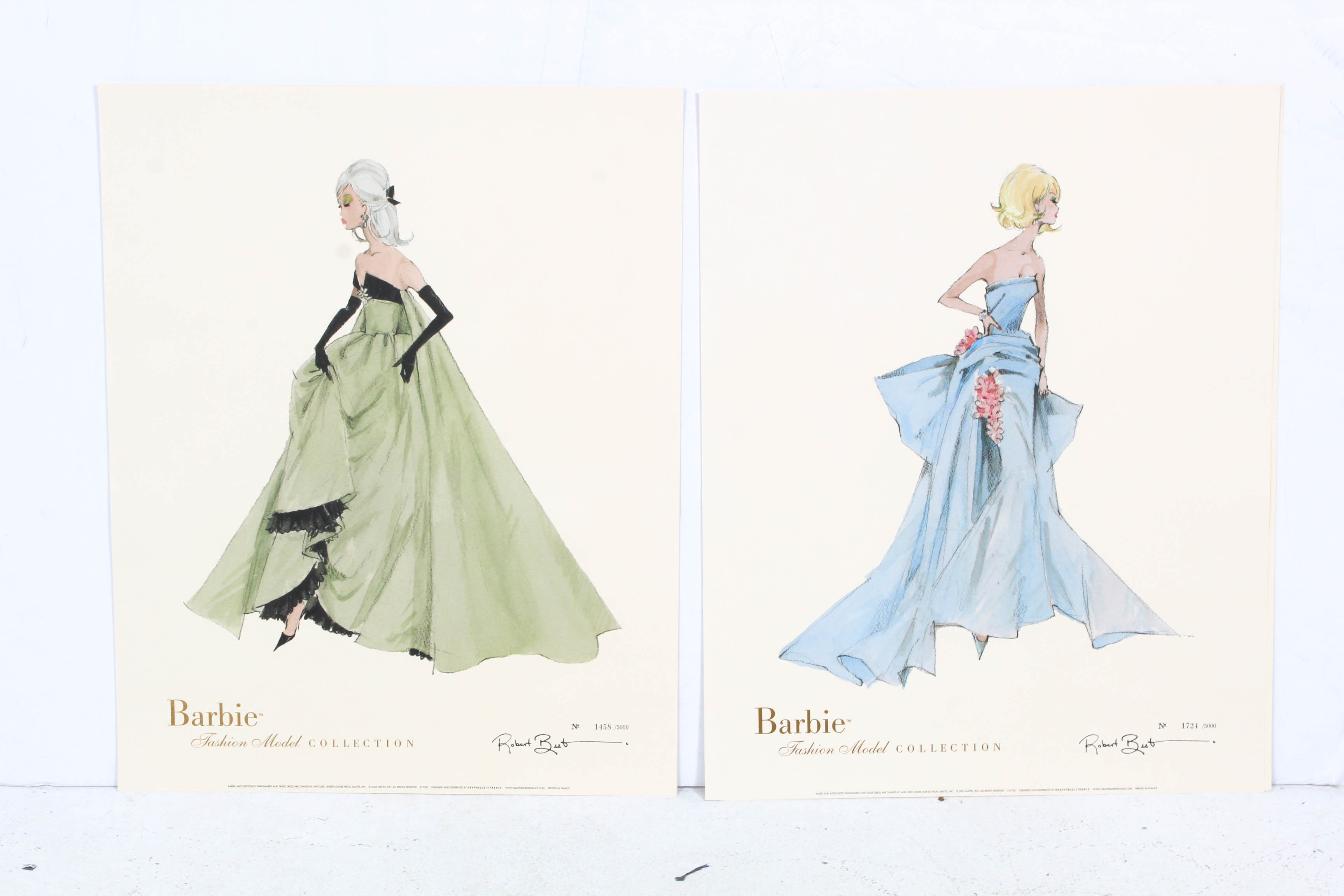 Robert Best Limited Edition "Barbie Doll Fashion" Offset Lithographs