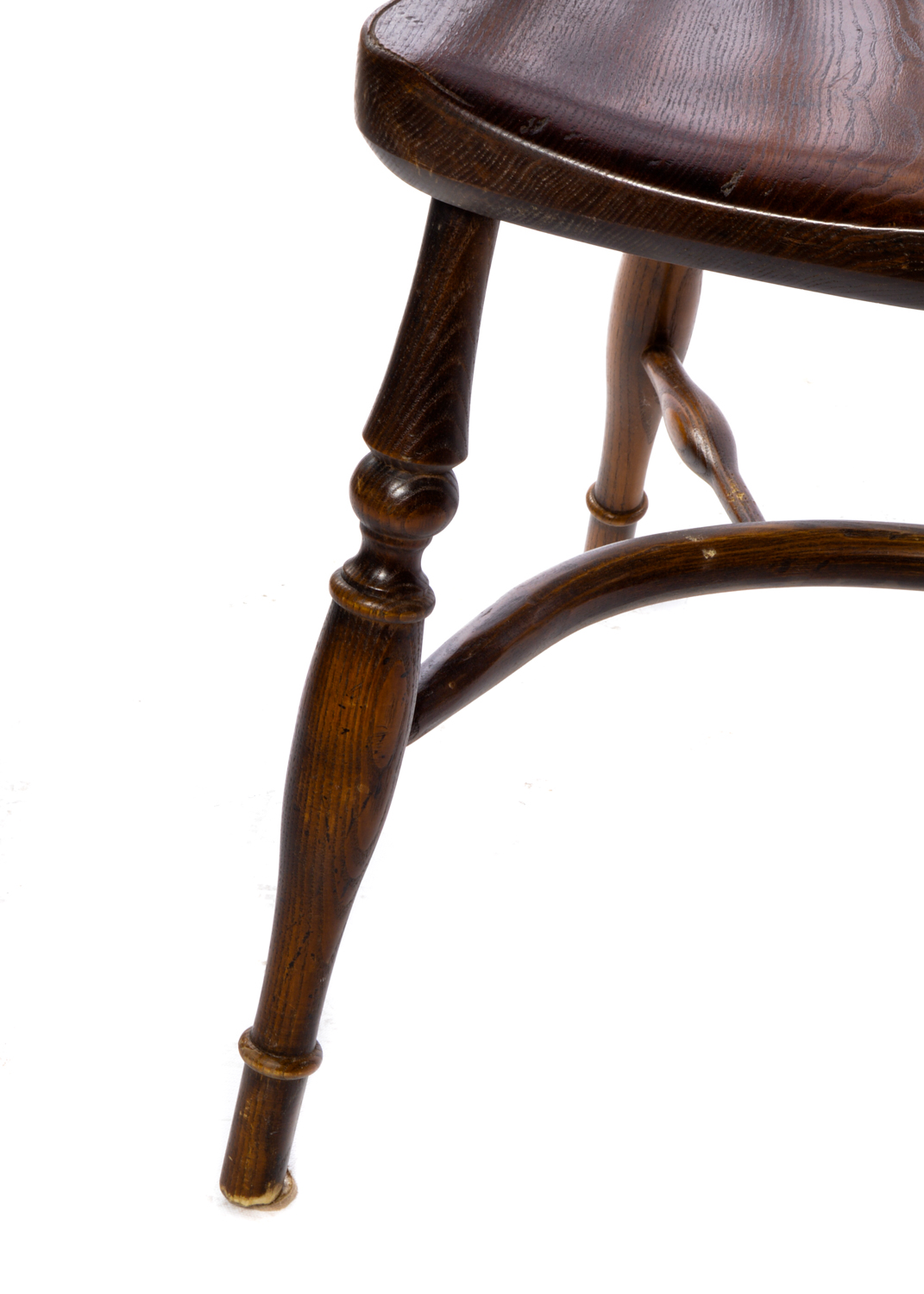 Stained Oak Sack Back Windsor Style Armchair Set, 20th Century