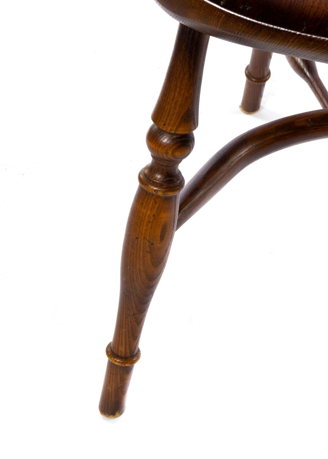 Stained Oak Sack Back Windsor Style Armchair Set, 20th Century