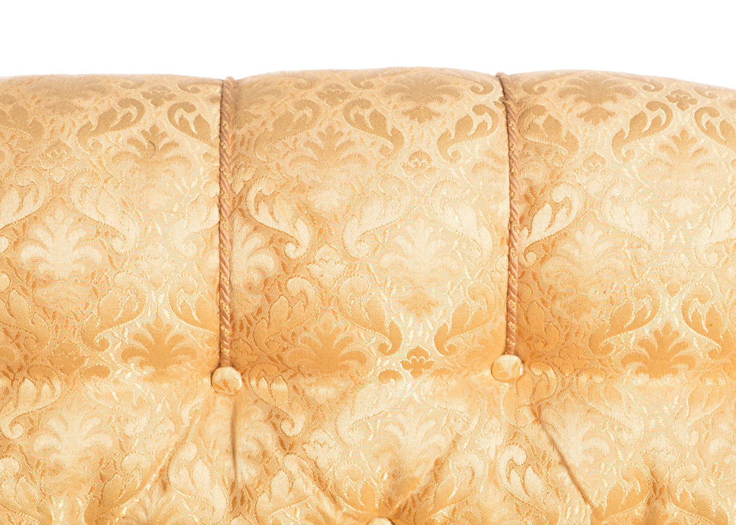 Button Tufted Armless Loveseat, 20th Century
