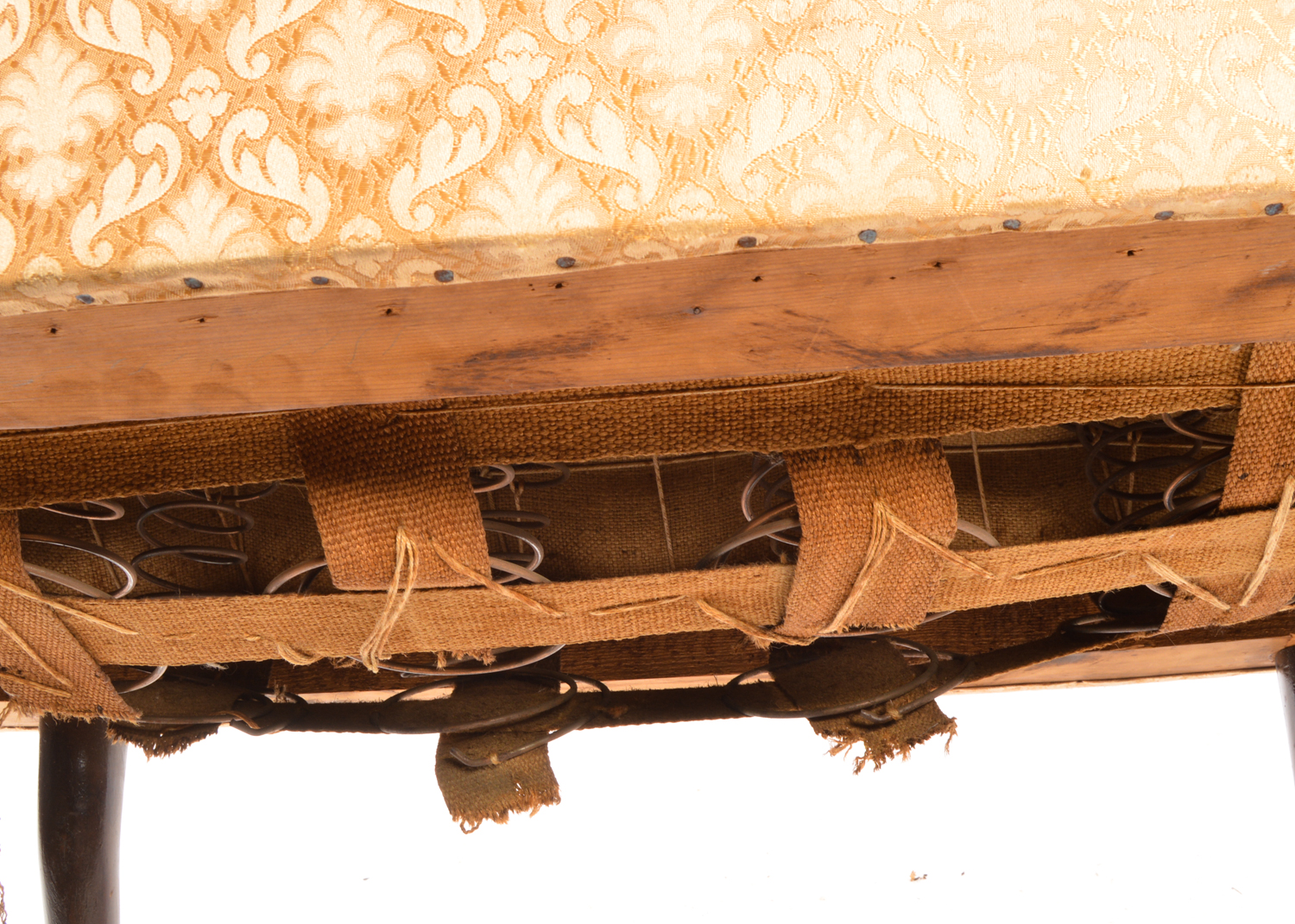 Button Tufted Armless Loveseat, 20th Century