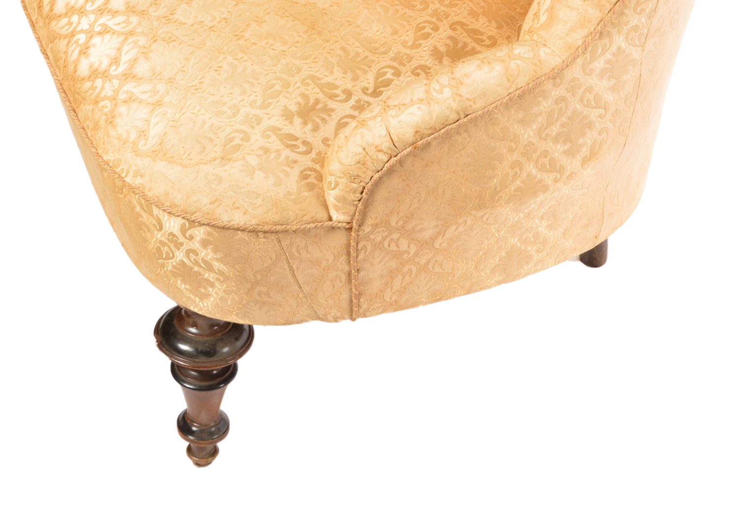 Button Tufted Armless Loveseat, 20th Century