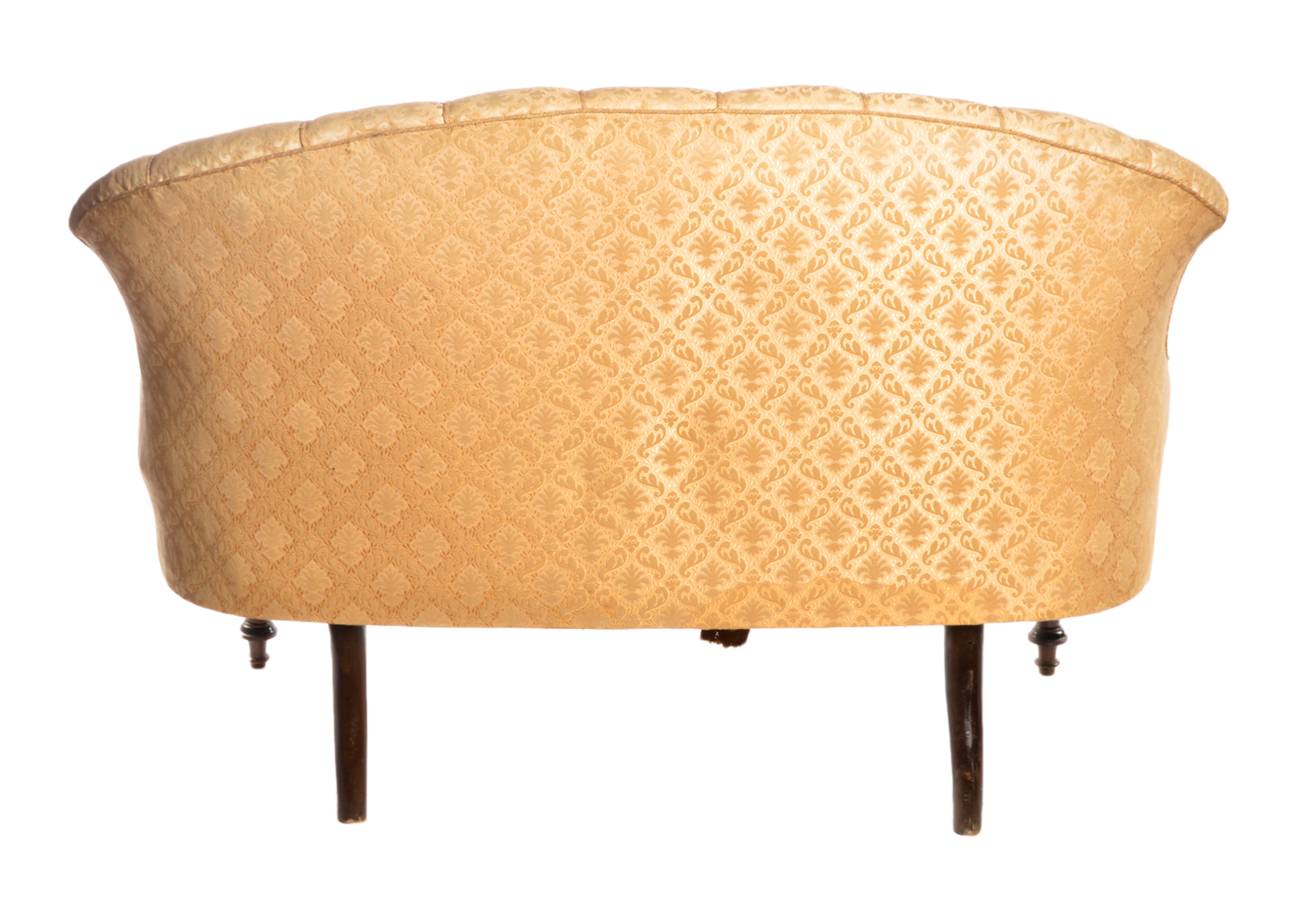 Button Tufted Armless Loveseat, 20th Century