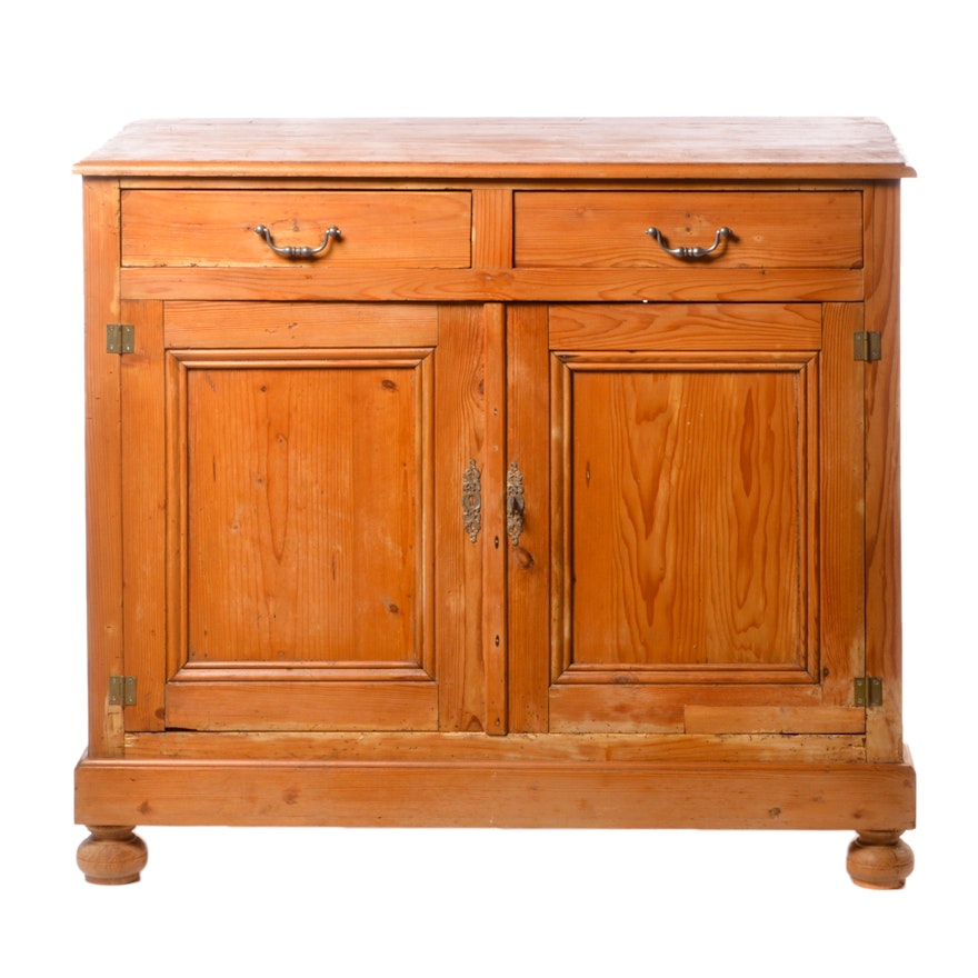 American Empire Pine Sideboard, Mid/Late 19th Century