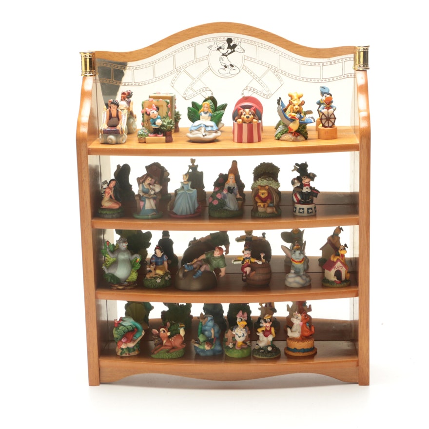 Lenox Disney Thimbles with Mirrored Display Shelf