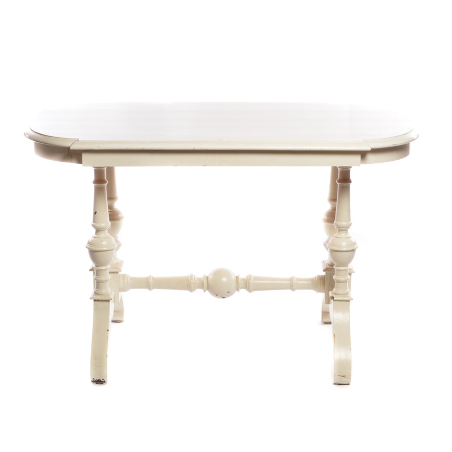 William and Mary Style Painted Wood Side Table, Late 20th Century