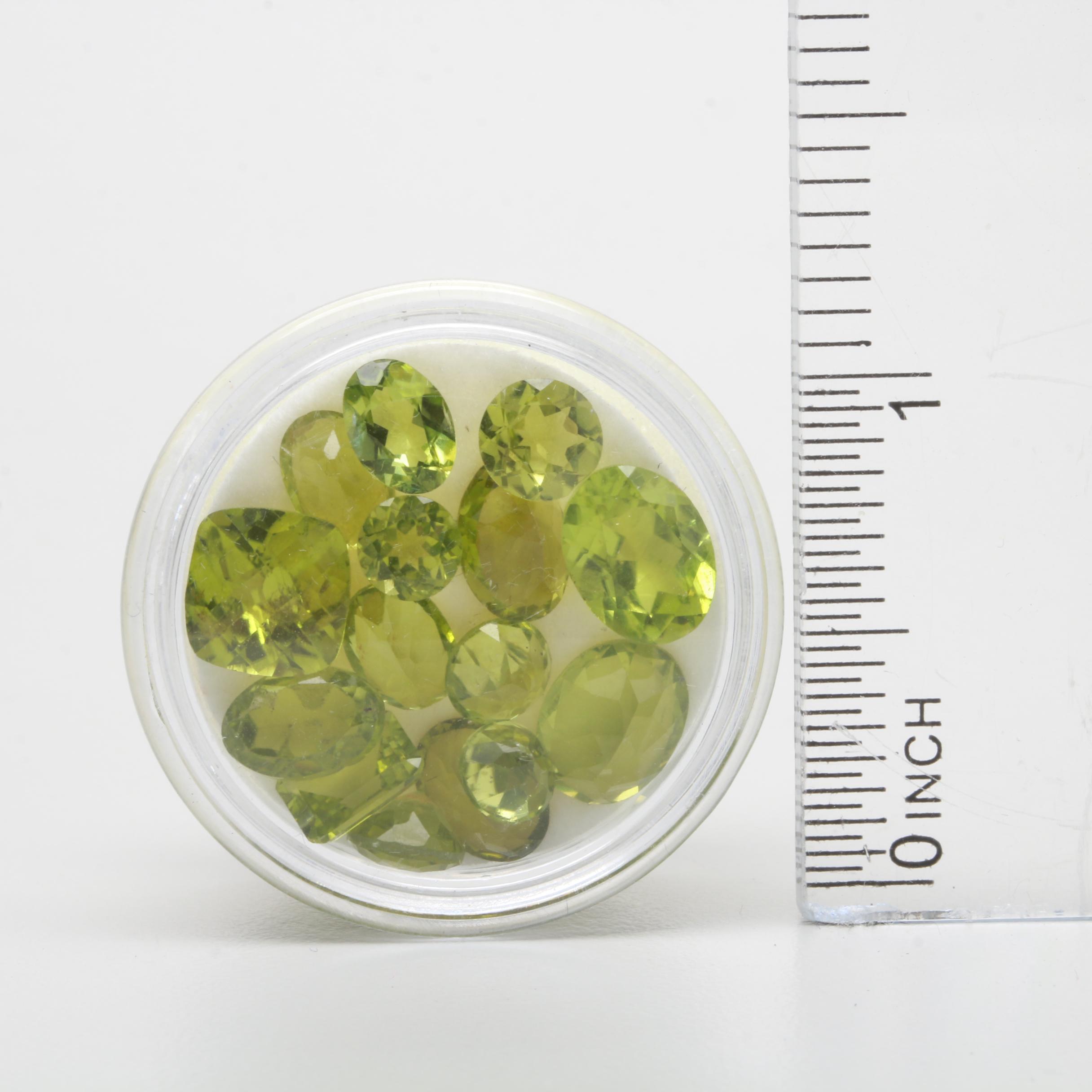 Assorted 23.38 CTW Loose Peridot and Heat Treated Rubies