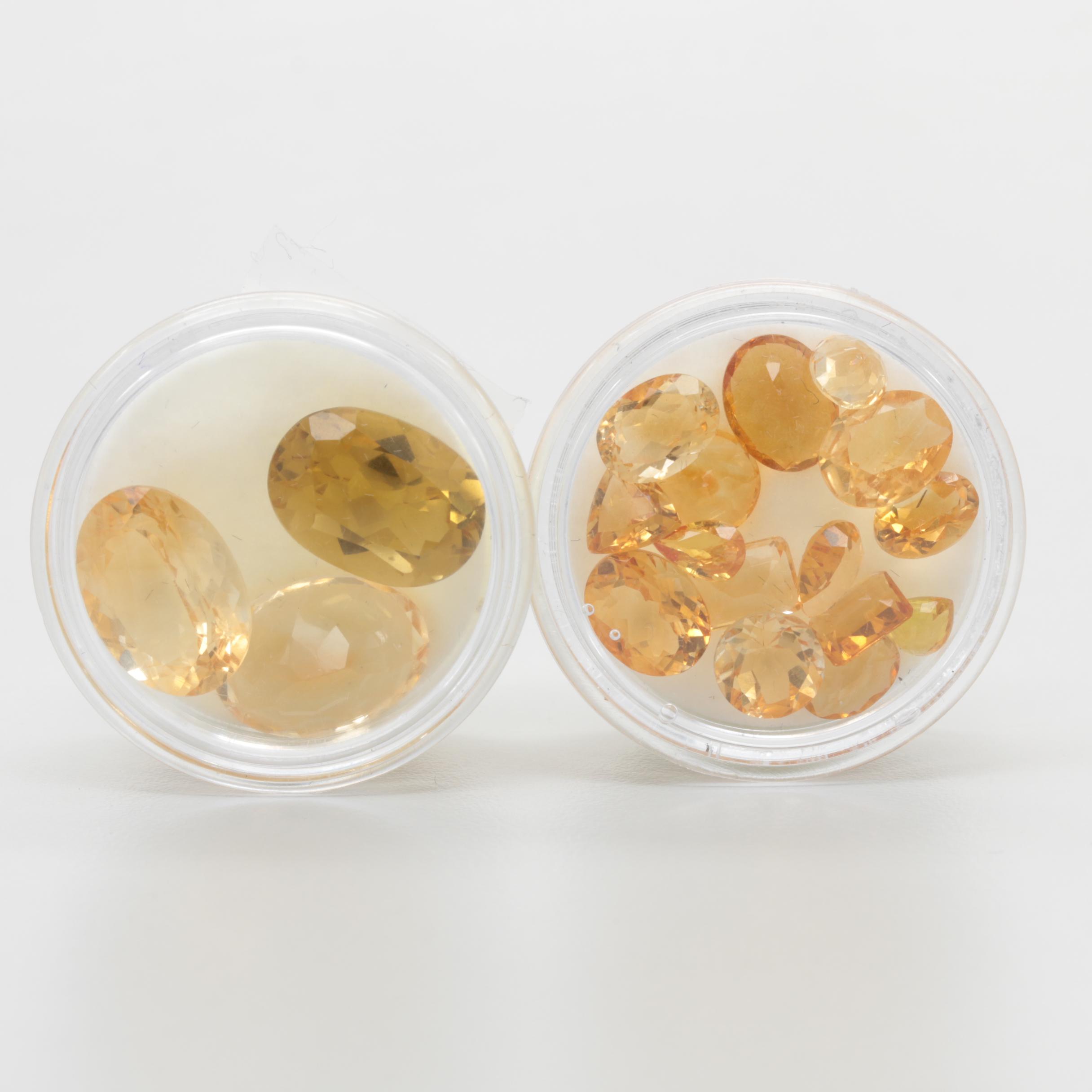 Loose Assorted Faceted 64.35 CTW Gemstones Including Citrine and Ametrine