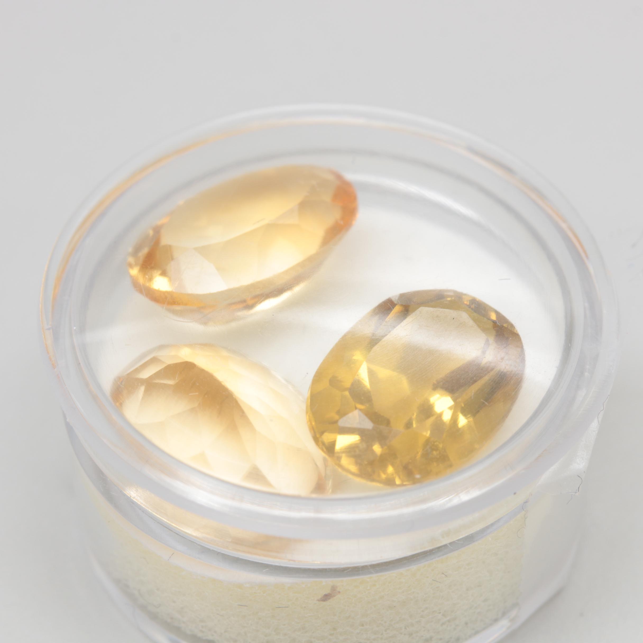 Loose Assorted Faceted 64.35 CTW Gemstones Including Citrine and Ametrine