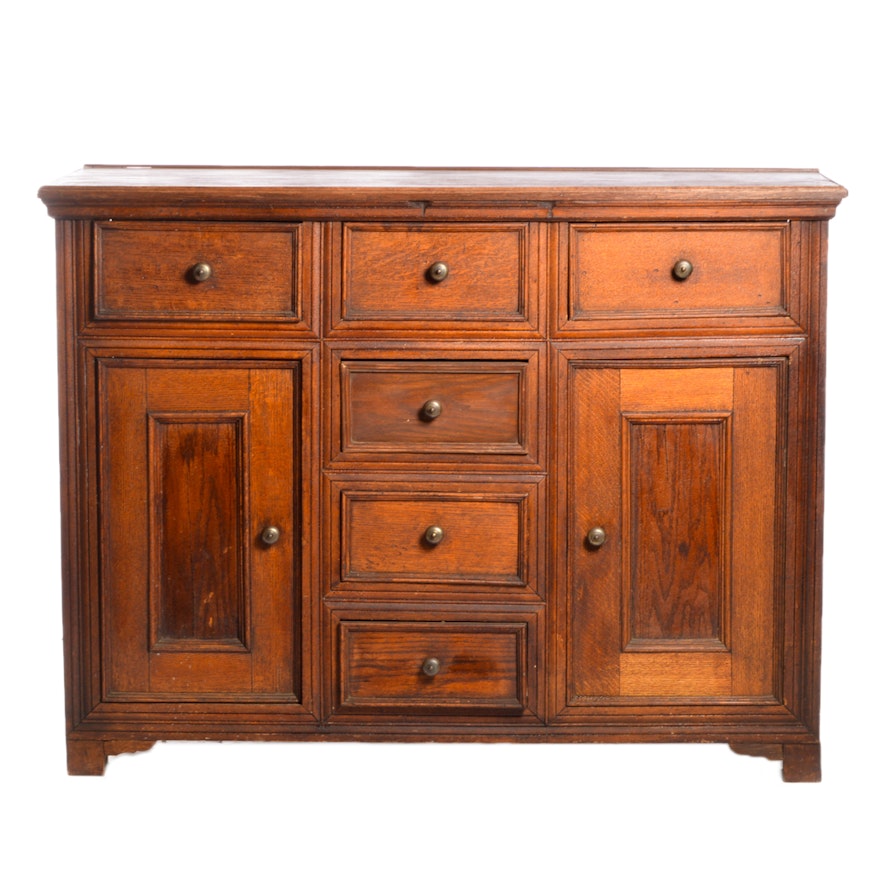 Stained Oak Sideboard, 19th Century