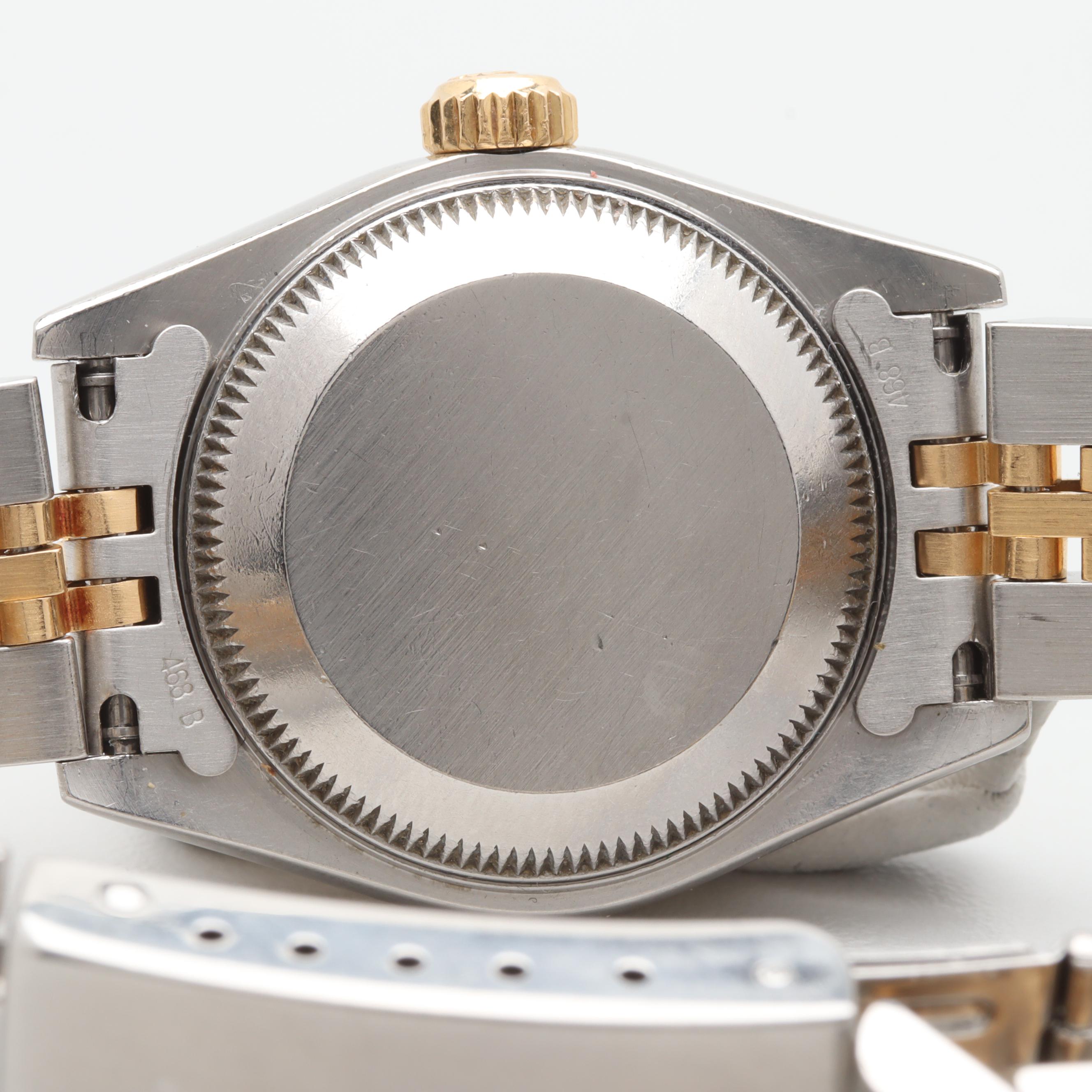 Circa 1994 Rolex 18K Yellow Gold and Stainless Steel Diamond Watch